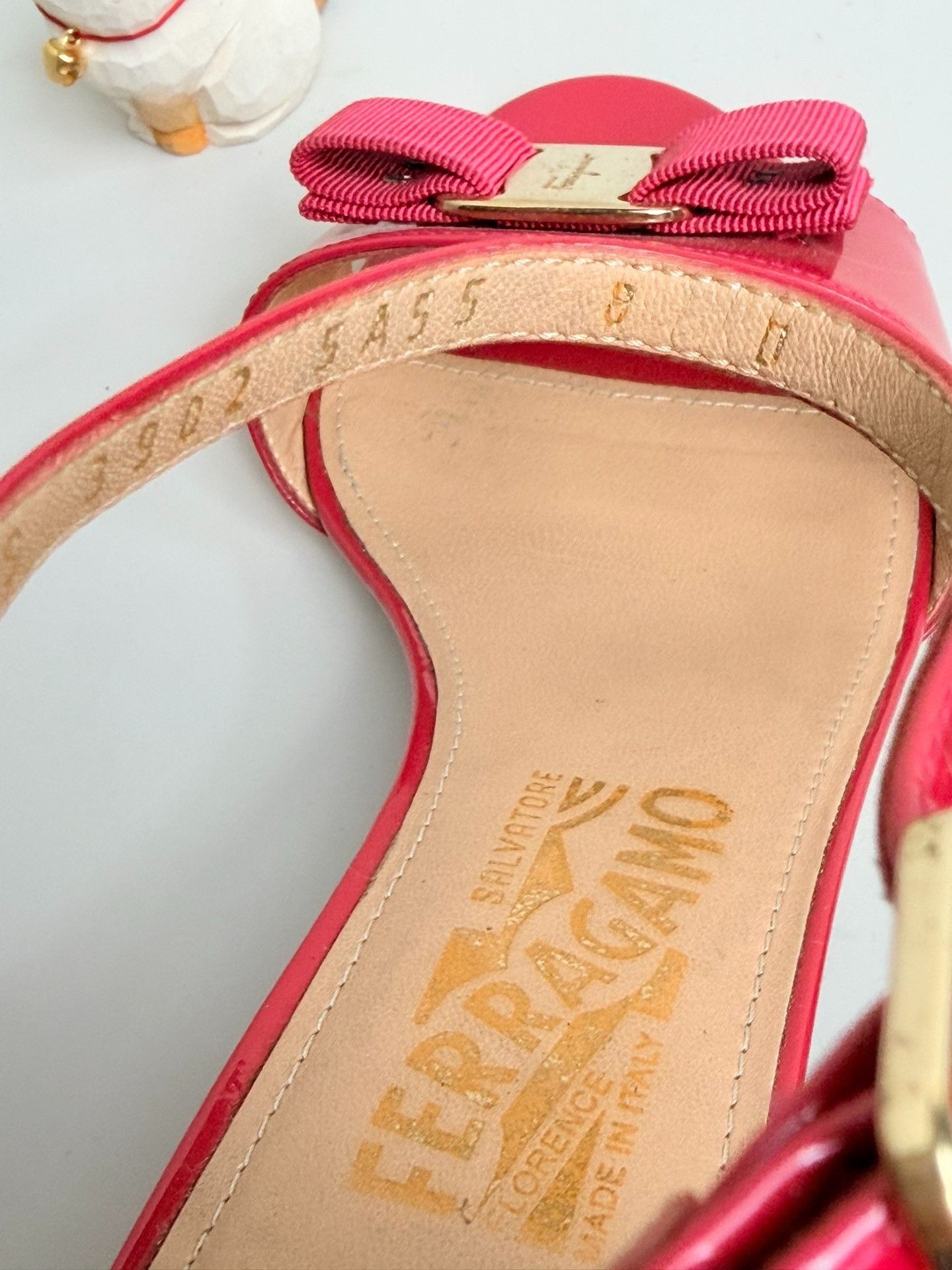 Salvatore Ferragamo Salvatore Ferragamo Patent Red Sandals us_8-5 Women Size US 8.5 / IT 38.5 - 6 Thumbnail