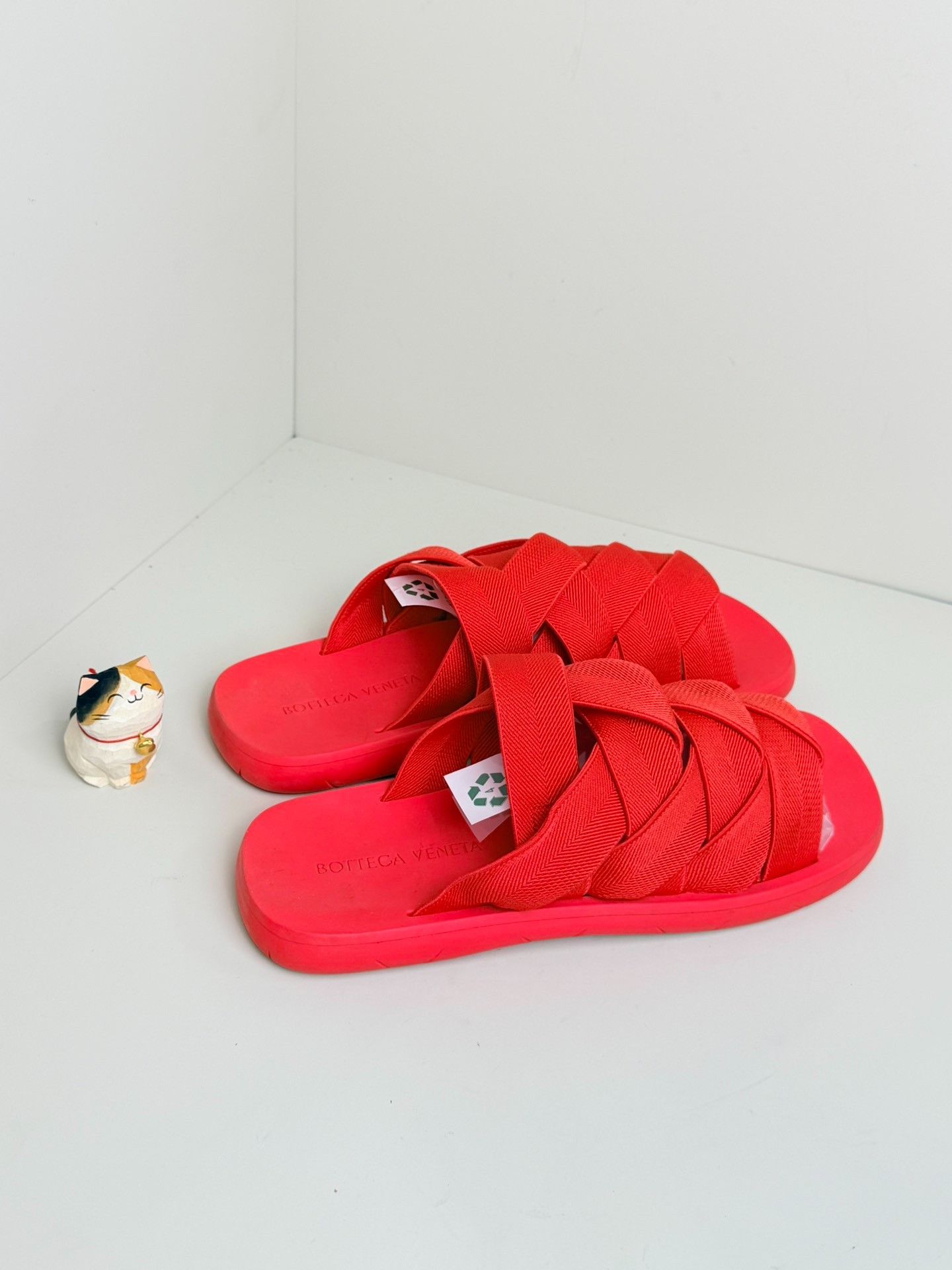 Bottega Veneta Bottega Veneta Knit Red Sandals us_9 Women Size US 9 / IT 39 - 3 Thumbnail