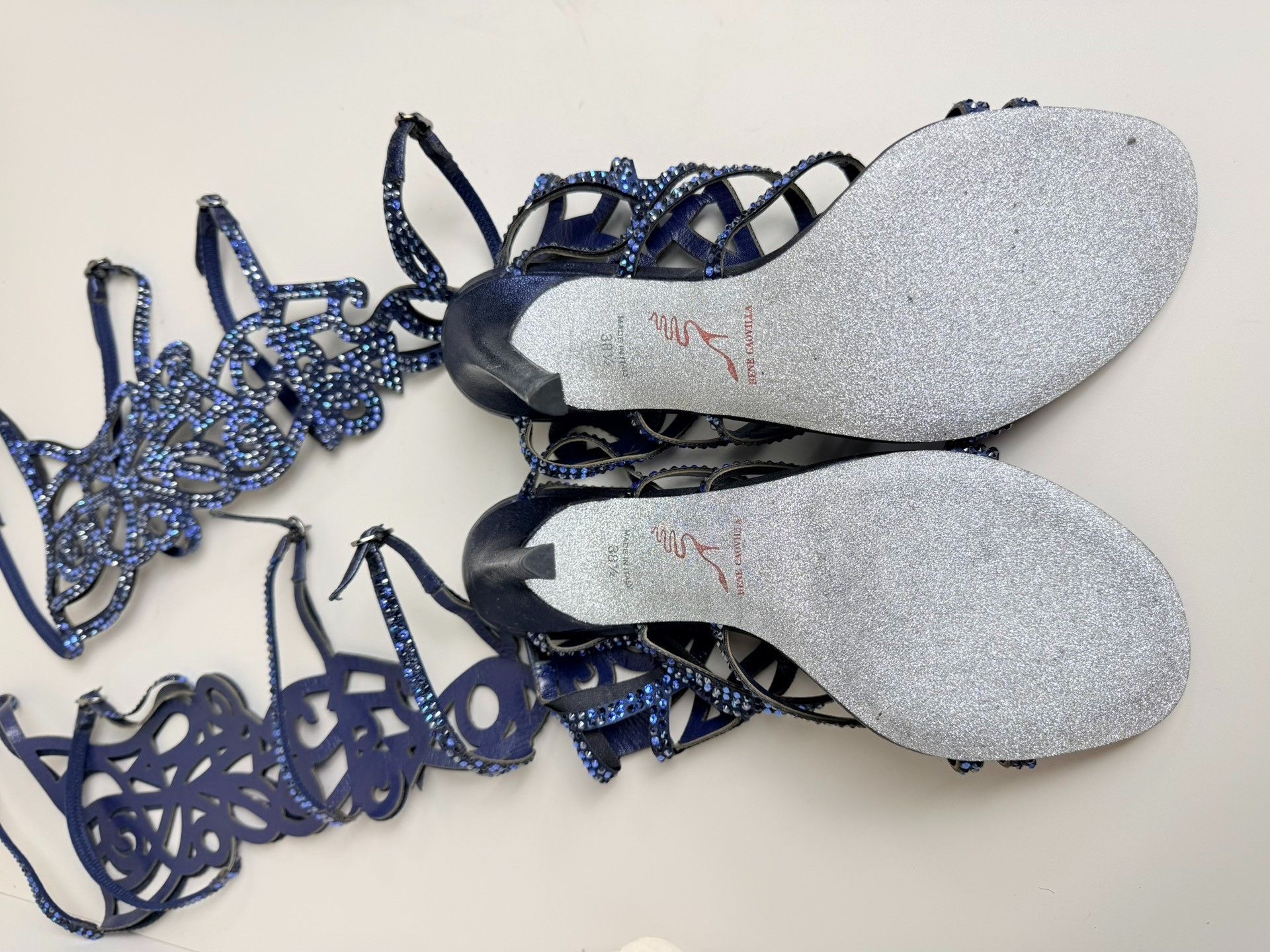 Rene Caovilla Rene Caovilla Blue Sandals us_8-5 Women Size US 8.5 / IT 38.5 - 5 Thumbnail