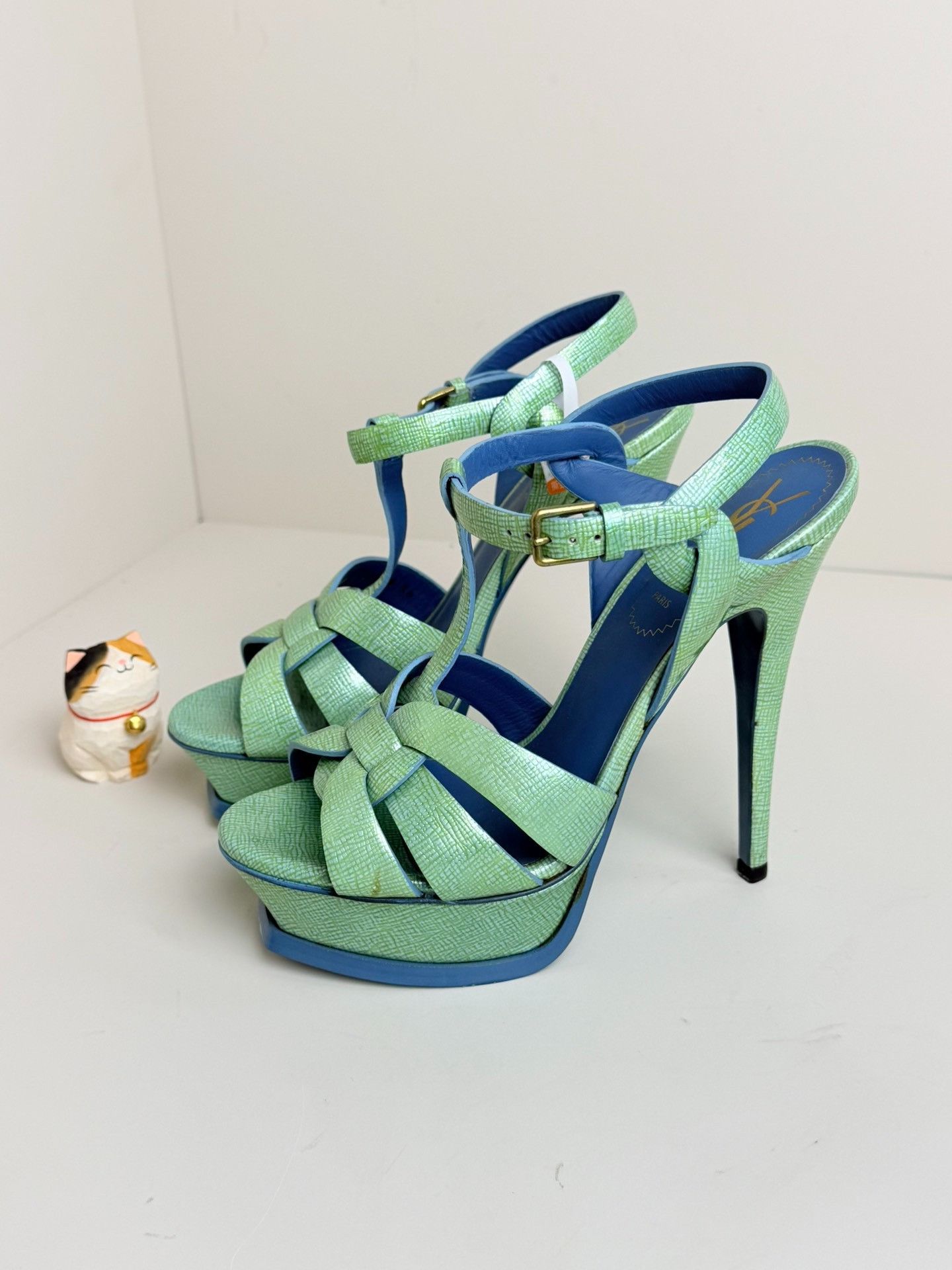 Saint Laurent Paris Saint Laurent Paris Multi Sandals us_6 Women Size US 6 / IT 36 - 2 Thumbnail