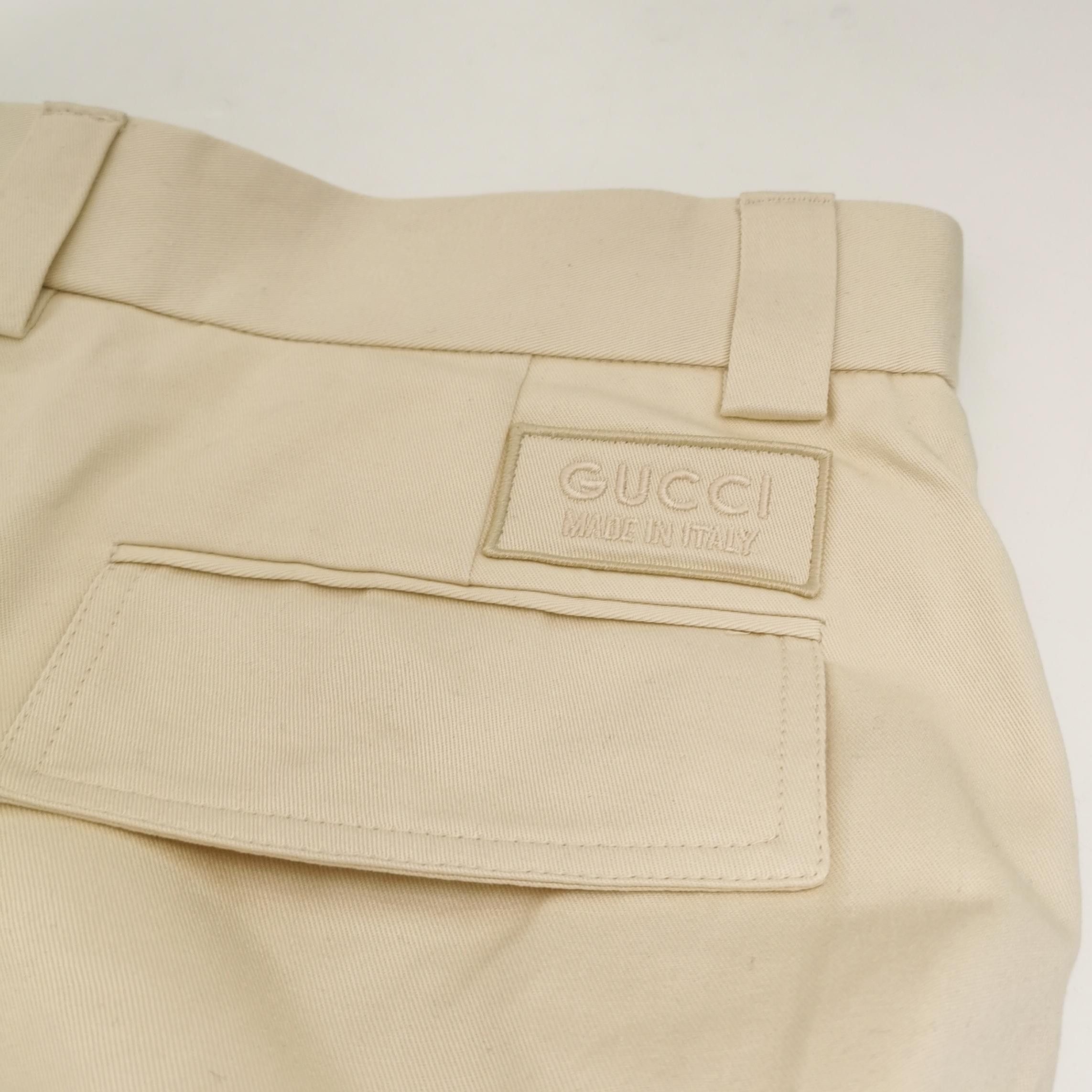 Gucci Gucci Beige Cotton Cargo Shorts Size 48 Size US 32 / EU 48 - 3 Thumbnail