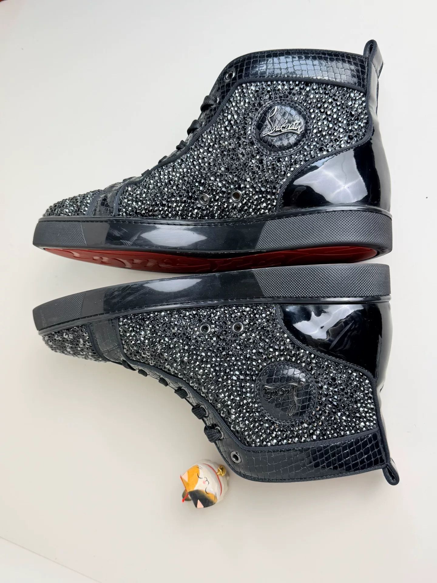 Christian Louboutin Christian Louboutin Limited Black Hitop Sneakers it_42 Women Size US 12 / IT 42 - 5 Thumbnail