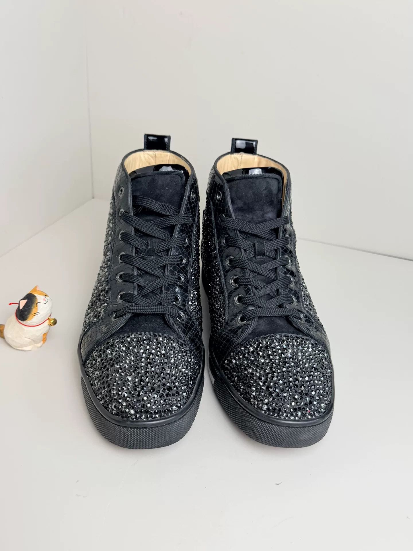 Christian Louboutin Christian Louboutin Limited Black Hitop Sneakers it_42 Women Size US 12 / IT 42 - 2 Thumbnail