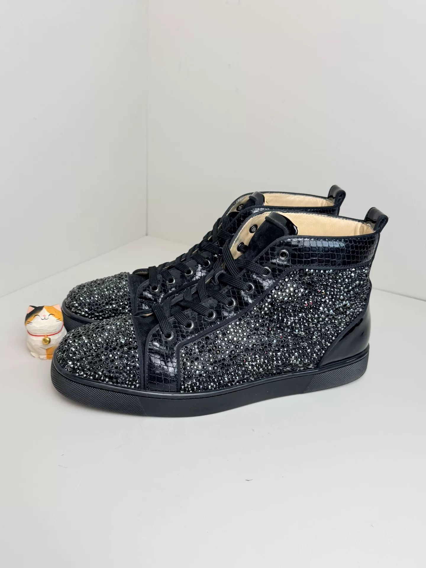 Christian Louboutin Christian Louboutin Limited Black Hitop Sneakers it_42 Women Size US 12 / IT 42 - 3 Thumbnail