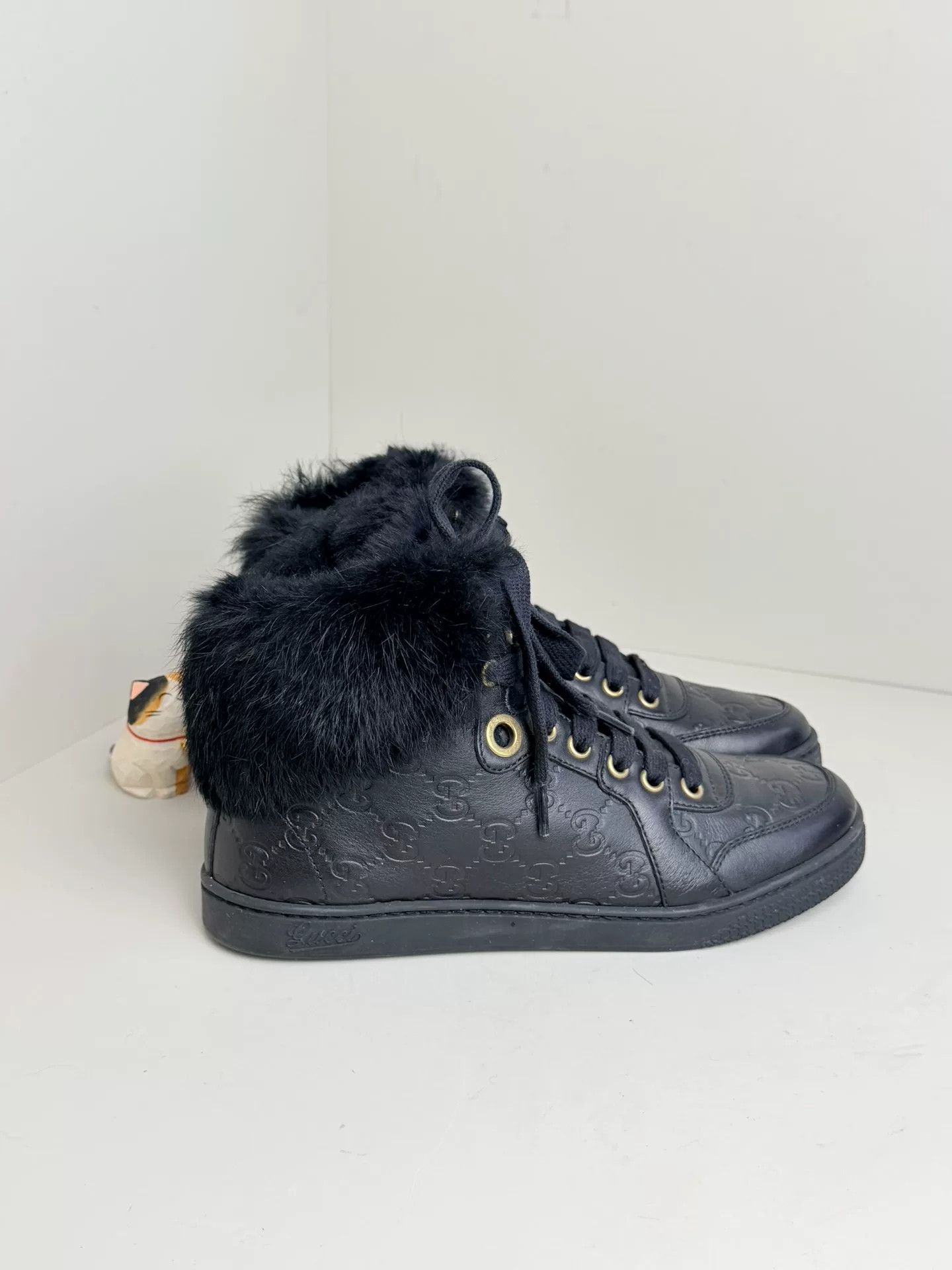 Gucci Gucci Thermal Black Hitop Sneakers us_6 Women Size US 6 / IT 36 - 2 Thumbnail