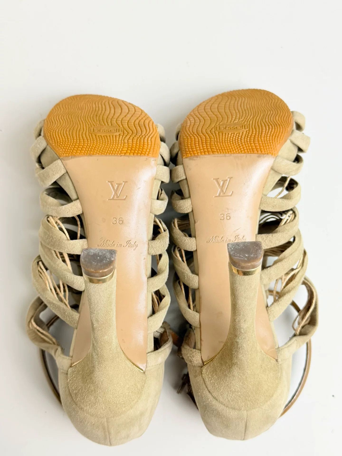 Louis Vuitton Louis Vuitton Suede Brown Sandals us_6 Women Size US 6 / IT 36 - 5 Thumbnail