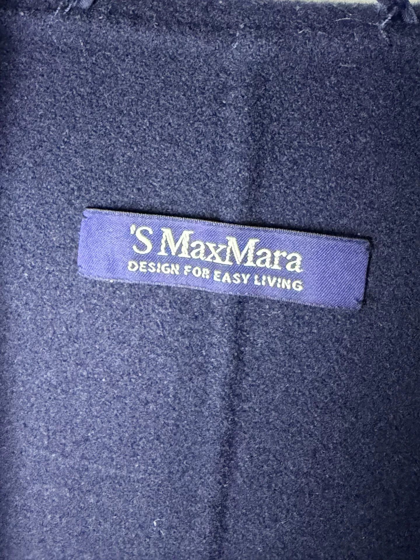 Max Mara Max Mara Wool Blue Coat it_36 Women Size XS / US 0-2 / IT 36-38 - 3 Thumbnail
