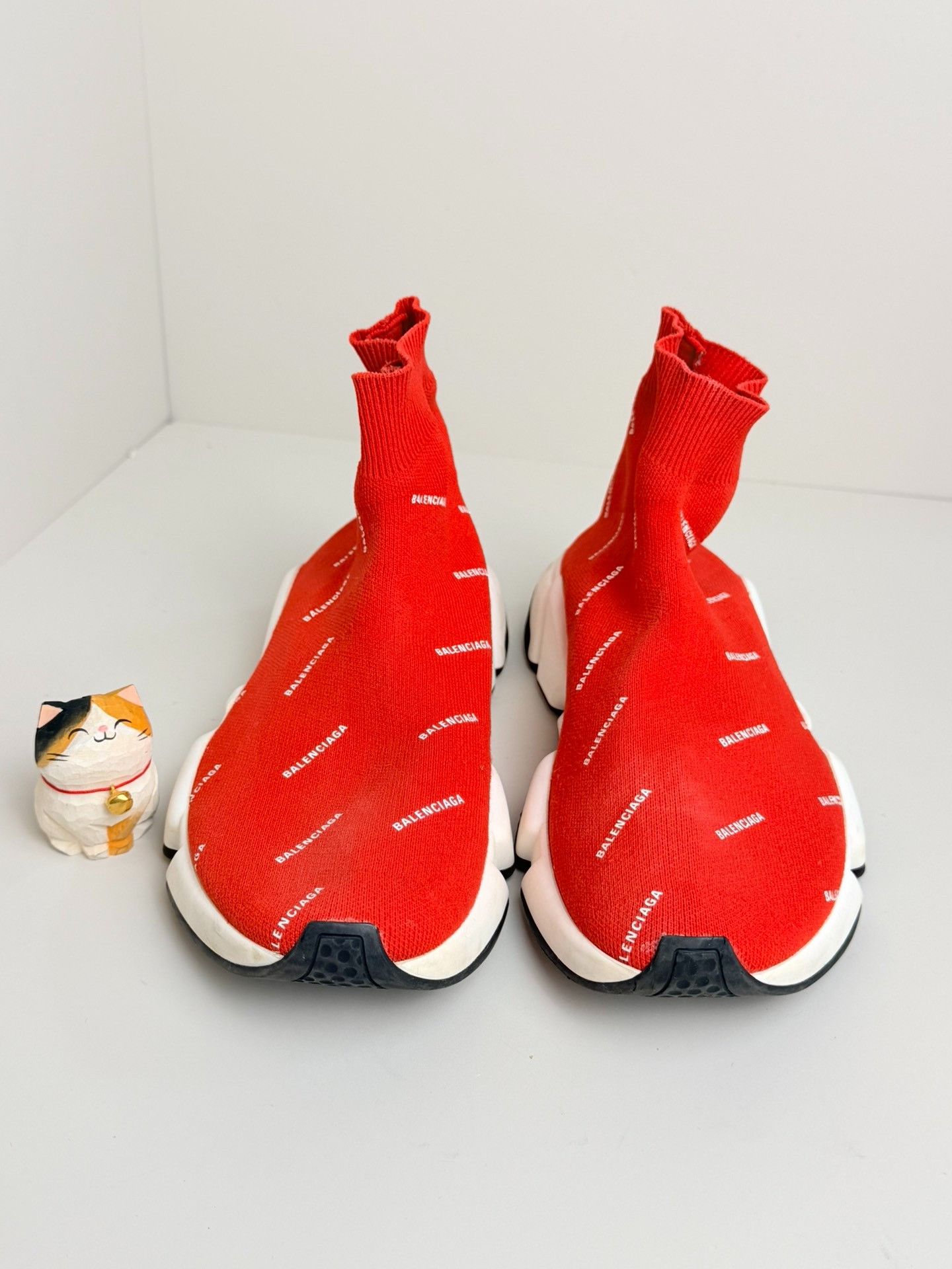 Balenciaga Balenciaga Retro Red Hitop Sneakers us_7 Women Size US 7 / IT 37 - 3 Thumbnail