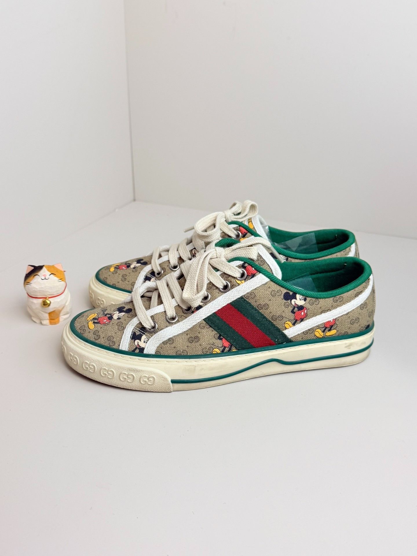 Gucci Gucci Collab Beige Lowtop Sneakers us_5 Women Size US 5 / IT 35 - 2 Thumbnail