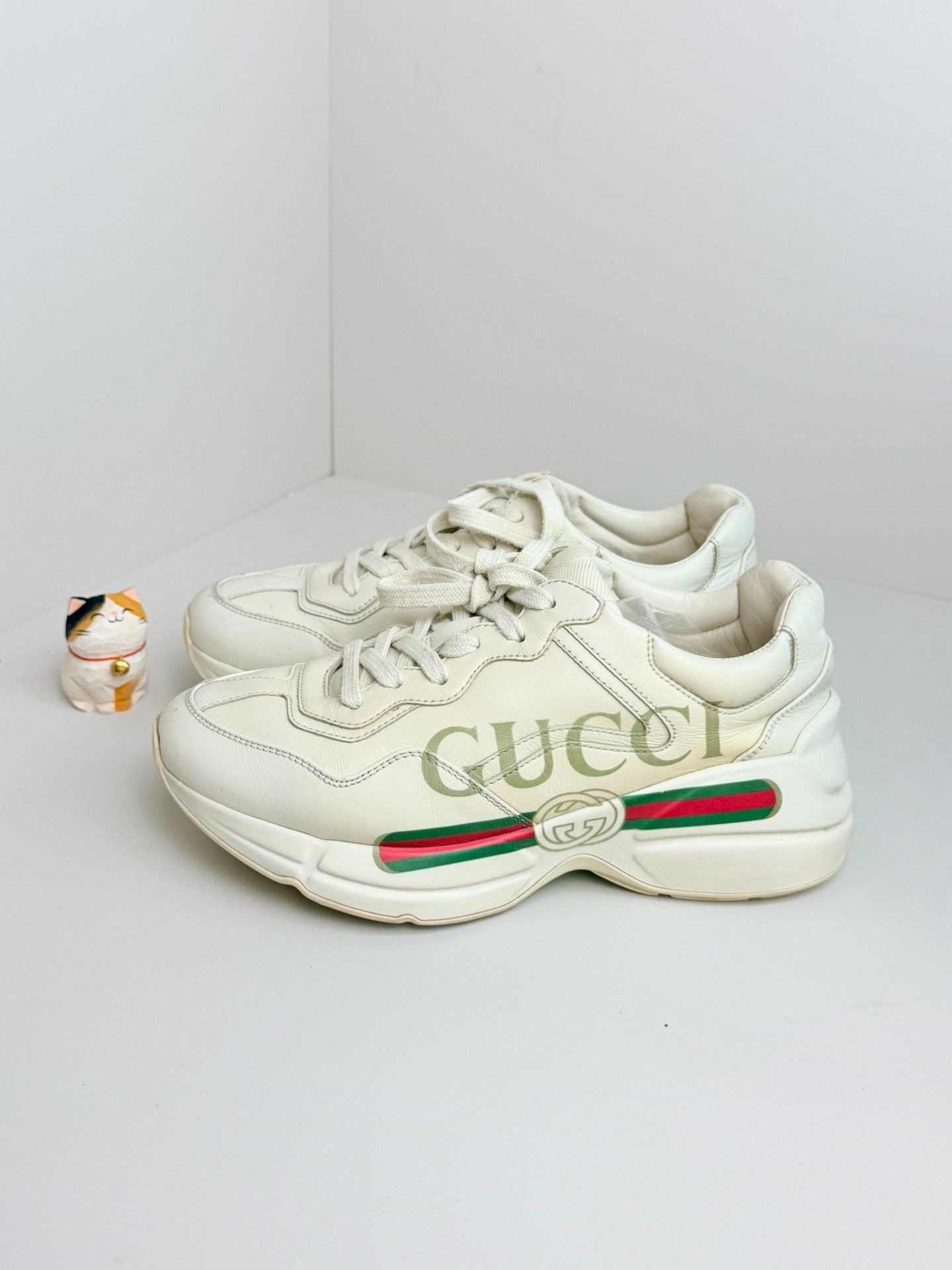 Gucci Gucci White Lowtop Sneakers us_6-5 Women Size US 6.5 / IT 36.5 - 2 Thumbnail