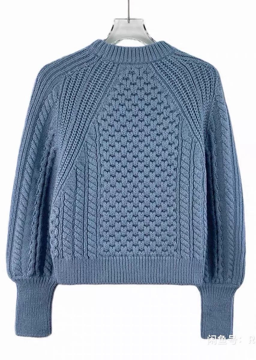 Louis Vuitton Louis Vuitton Knit Wool Blue Sweater S Women Size S / US 4 / IT 40 - 2 Thumbnail