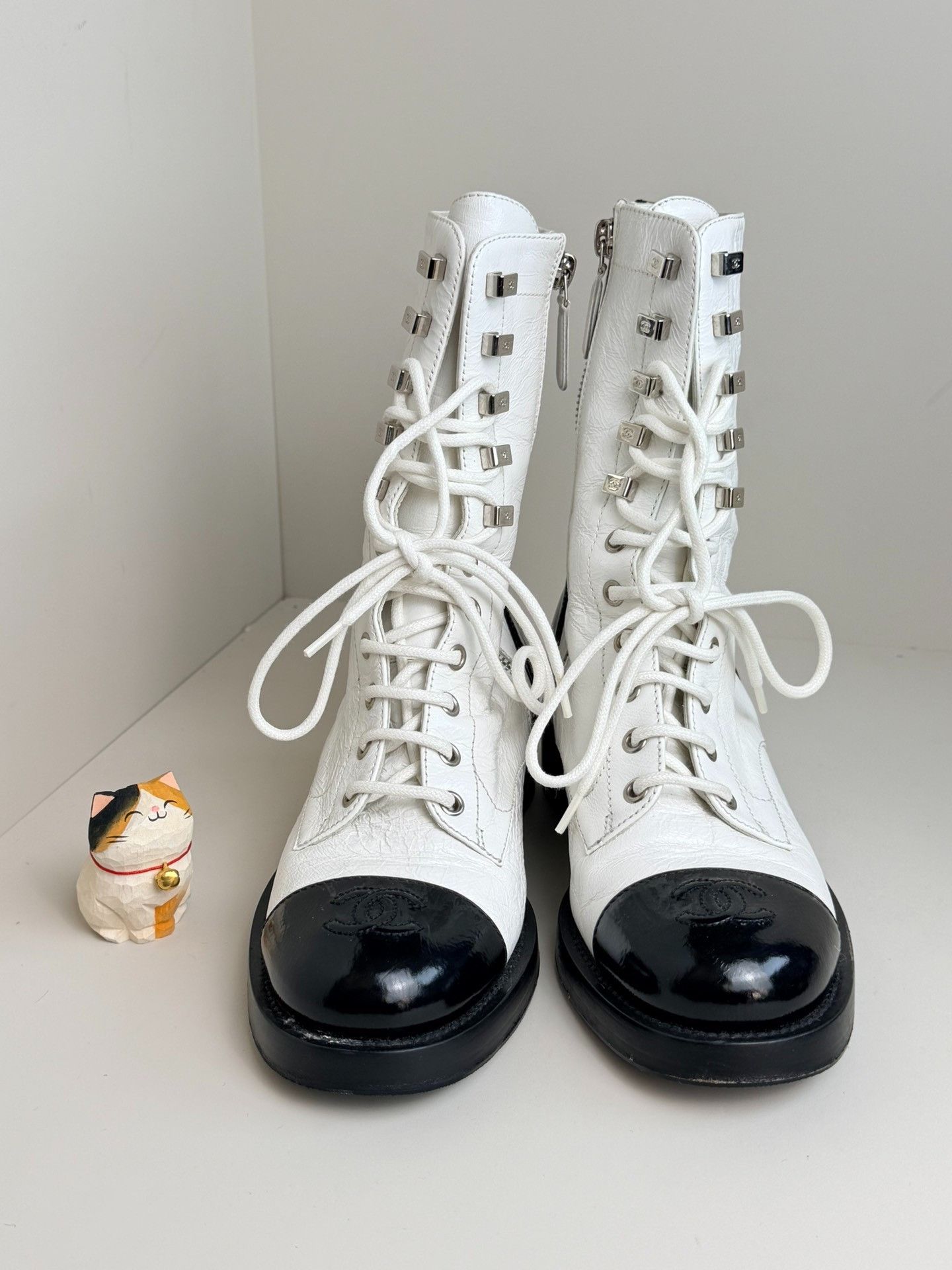 Chanel Chanel Patent Black Boots us_6-5 Women Size US 6.5 / IT 36.5 - 2 Thumbnail