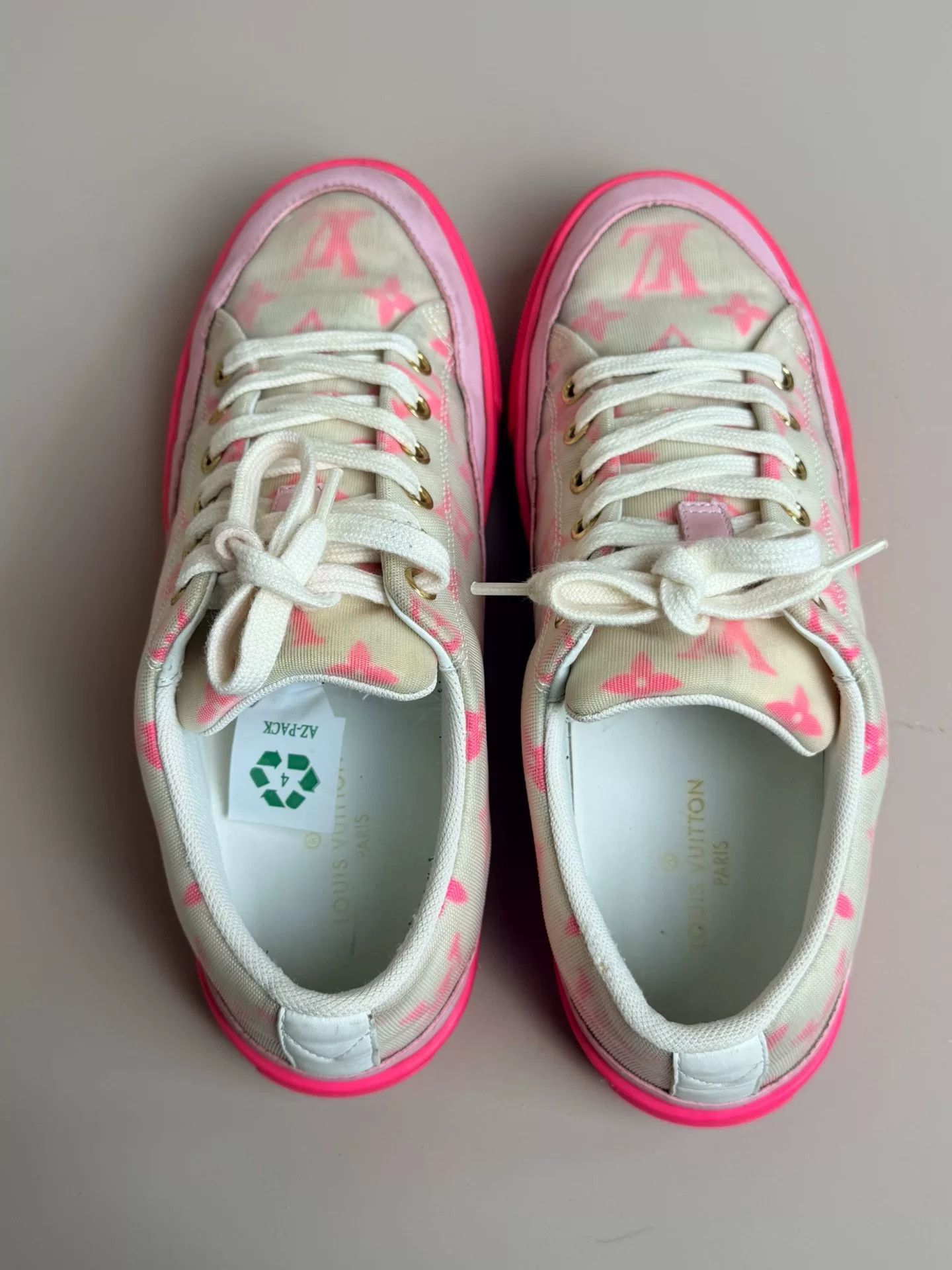 Louis Vuitton Louis Vuitton Pink Lowtop Sneakers us_7 Women Size US 7 / IT 37 - 7 Thumbnail