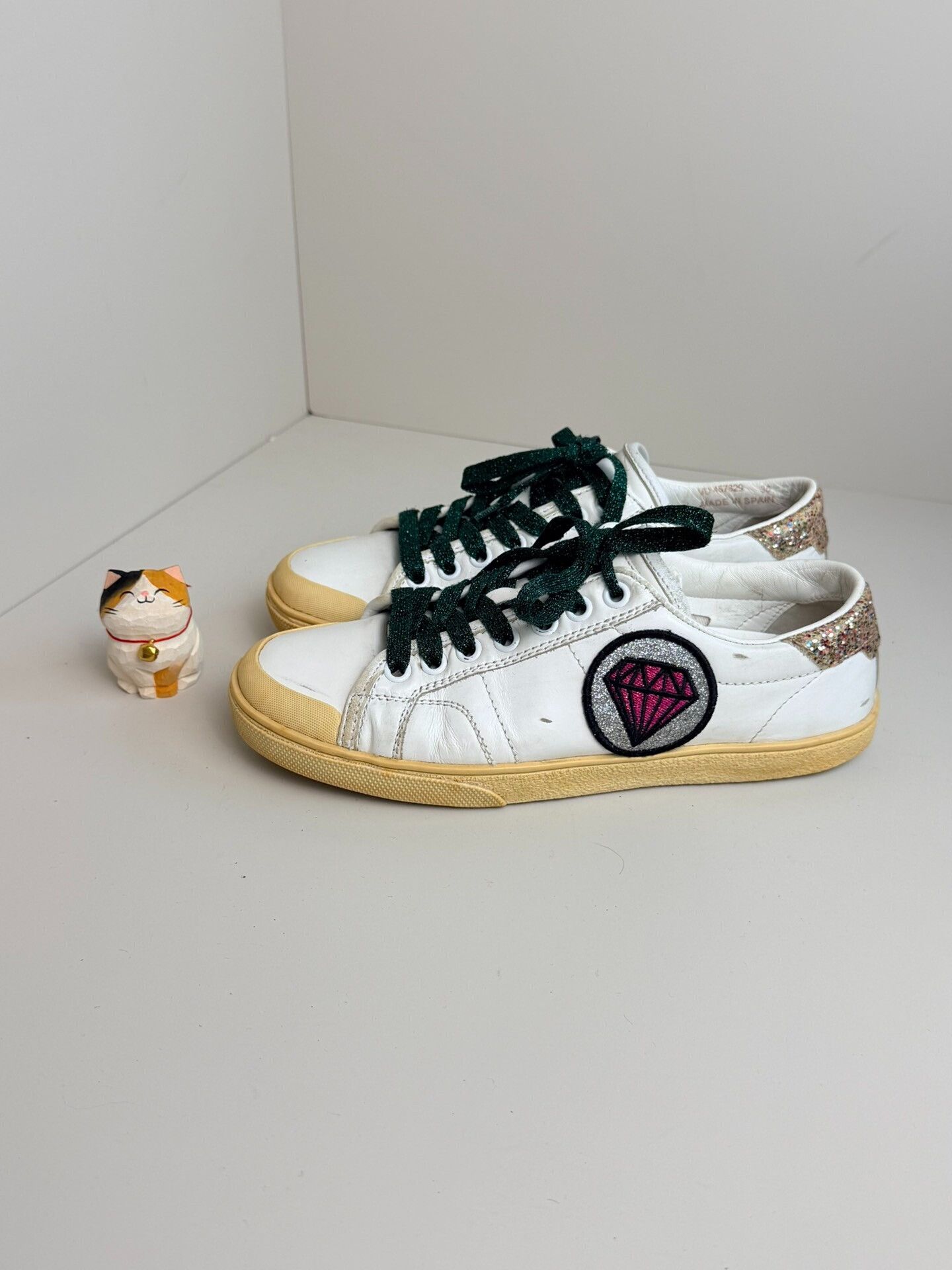 Saint Laurent Paris Saint Laurent Paris Distressed Pink Lowtop Sneakers Women Size US 5 / IT 35 - 2 Thumbnail