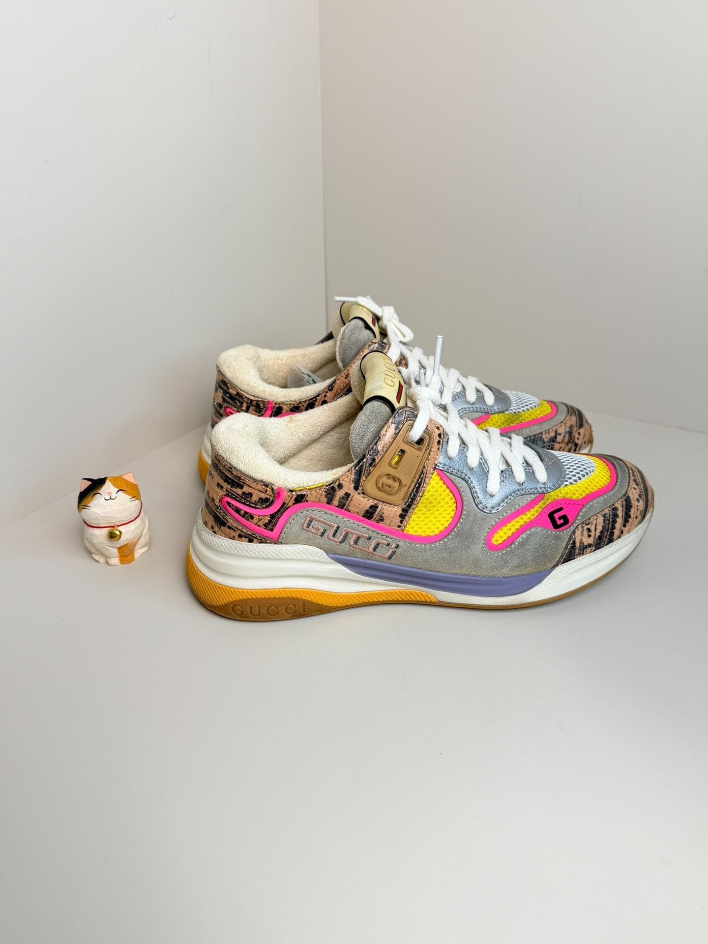 Gucci Gucci Animal Print Lowtop Sneakers us_6 Women Size US 6 / IT 36 - 2 Thumbnail