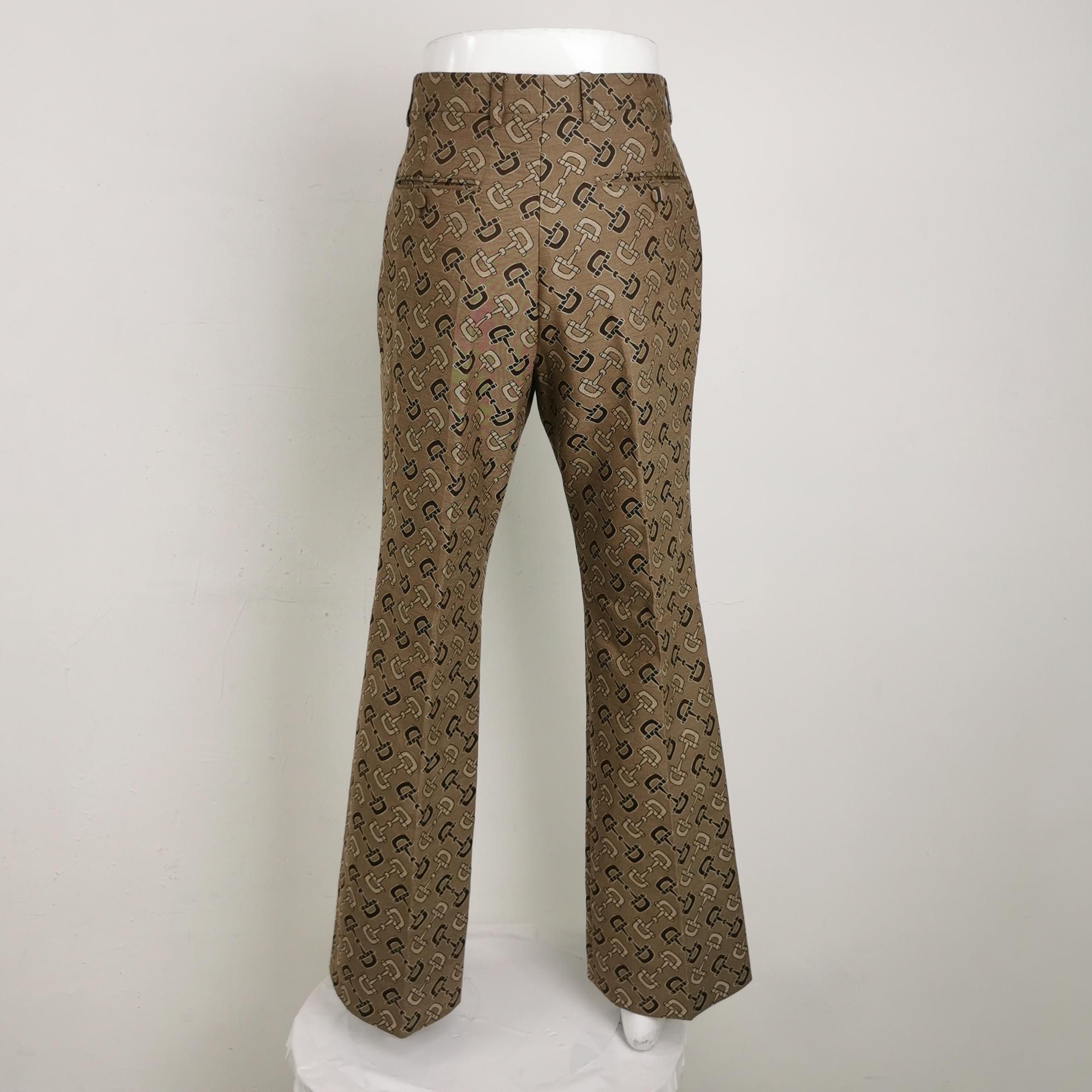 Gucci Gucci Horsebit Pattern Cotton Wool Pants 48 Size US 32 / EU 48 - 2 Thumbnail