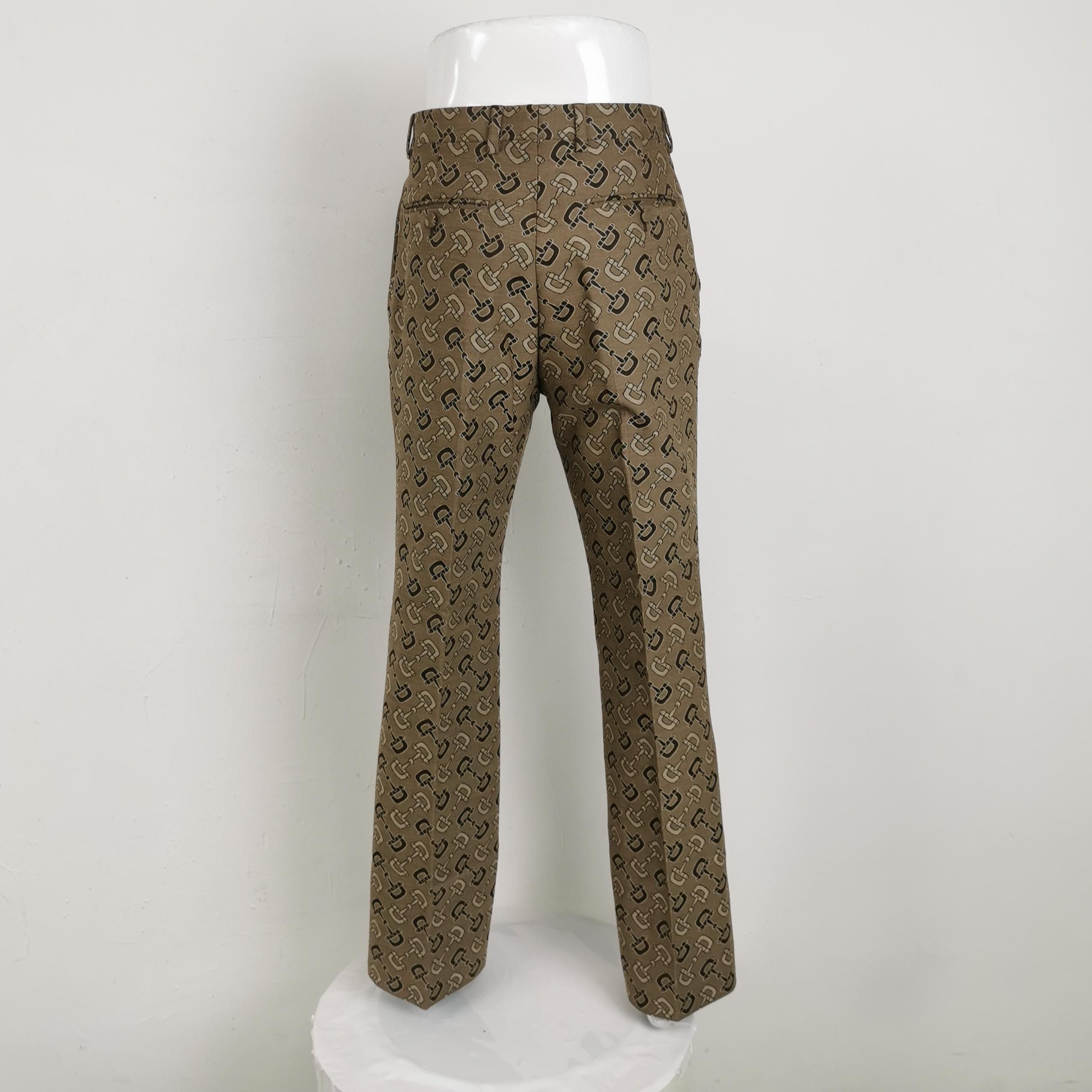 Gucci Gucci Horsebit Print Cotton Wool Pants 46 Size US 30 / EU 46 - 2 Thumbnail