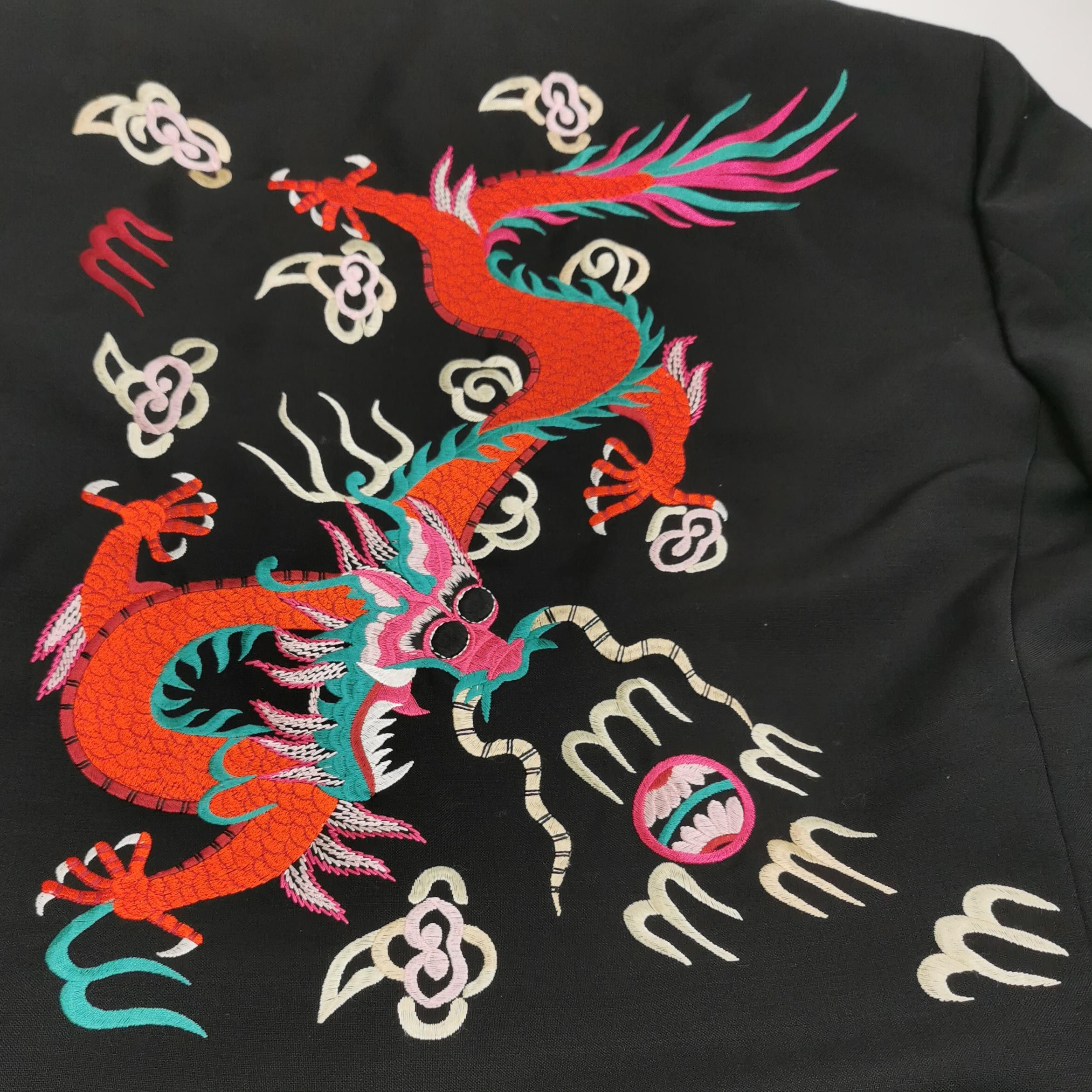 Gucci Gucci Dragon Embroidered Mohair Wool Blazer 46 Size 36R - 6 Thumbnail
