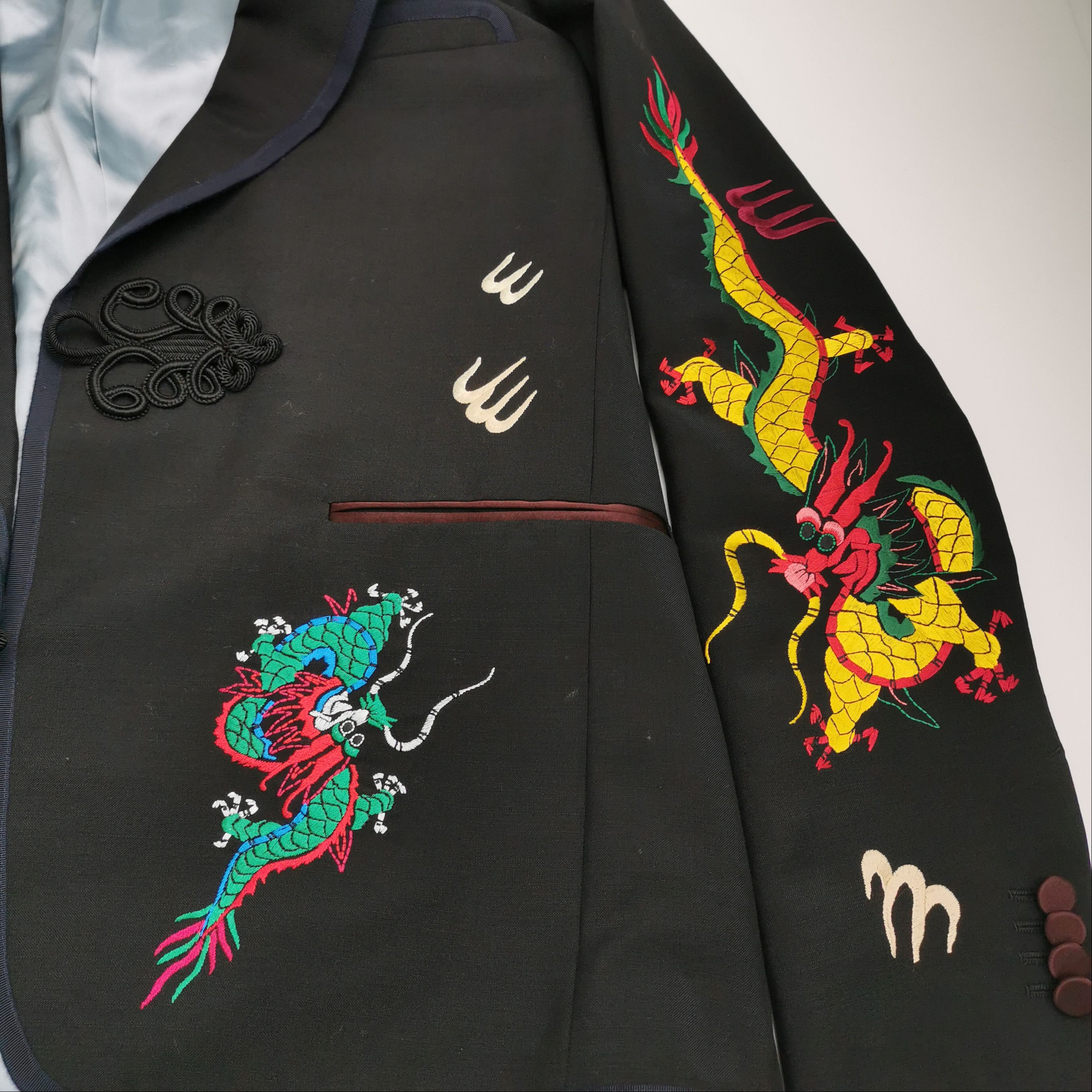 Gucci Gucci Dragon Embroidered Mohair Wool Blazer 46 Size 36R - 4 Thumbnail