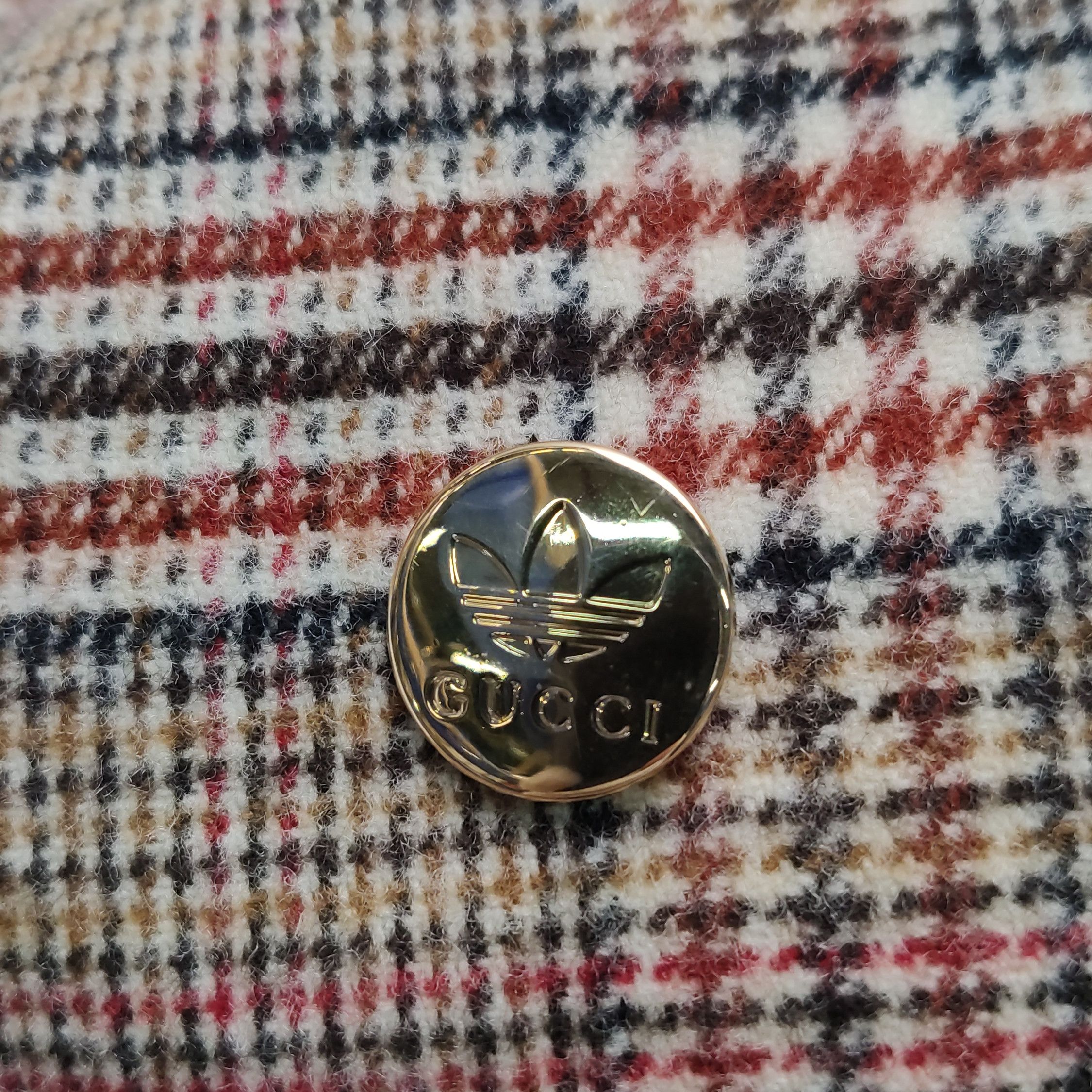 Gucci Gucci x Adidas Check Wool Double-Breasted Blazer 44 Size 34R - 12 Thumbnail
