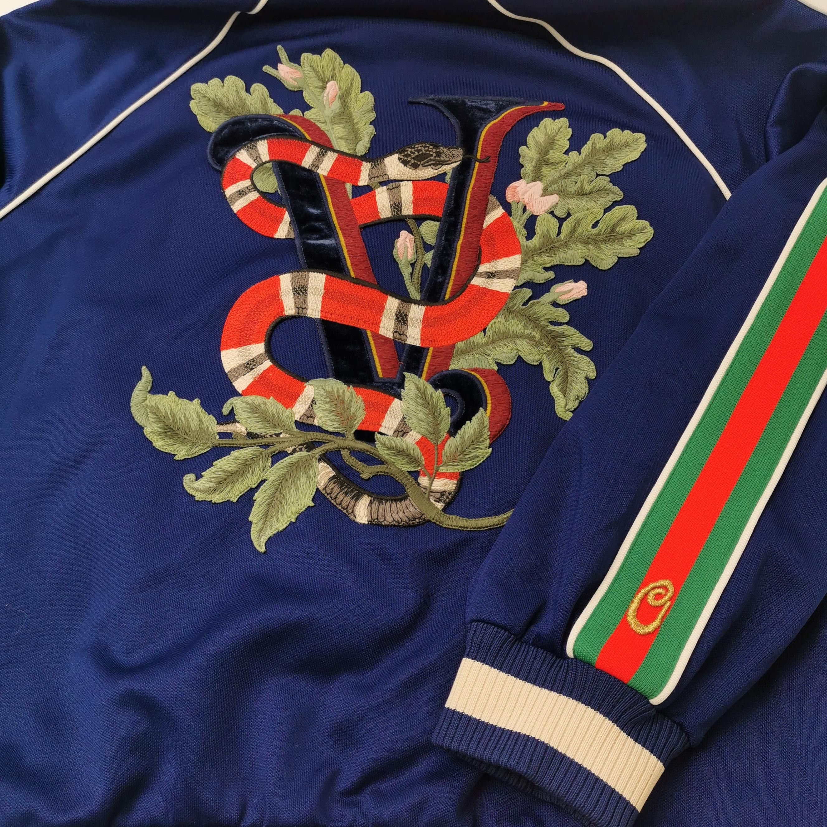 Gucci Gucci Kingsnake V Embroidery Track Jacket Size S Size US S / EU 44-46 / 1 - 3 Thumbnail