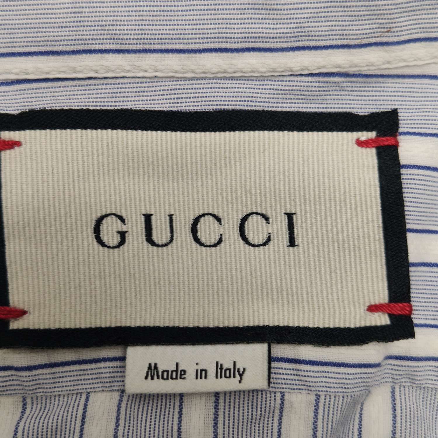 Gucci Gucci Striped Cotton Button Up Shirt Size 38 Size US S / EU 44-46 / 1 - 4 Thumbnail