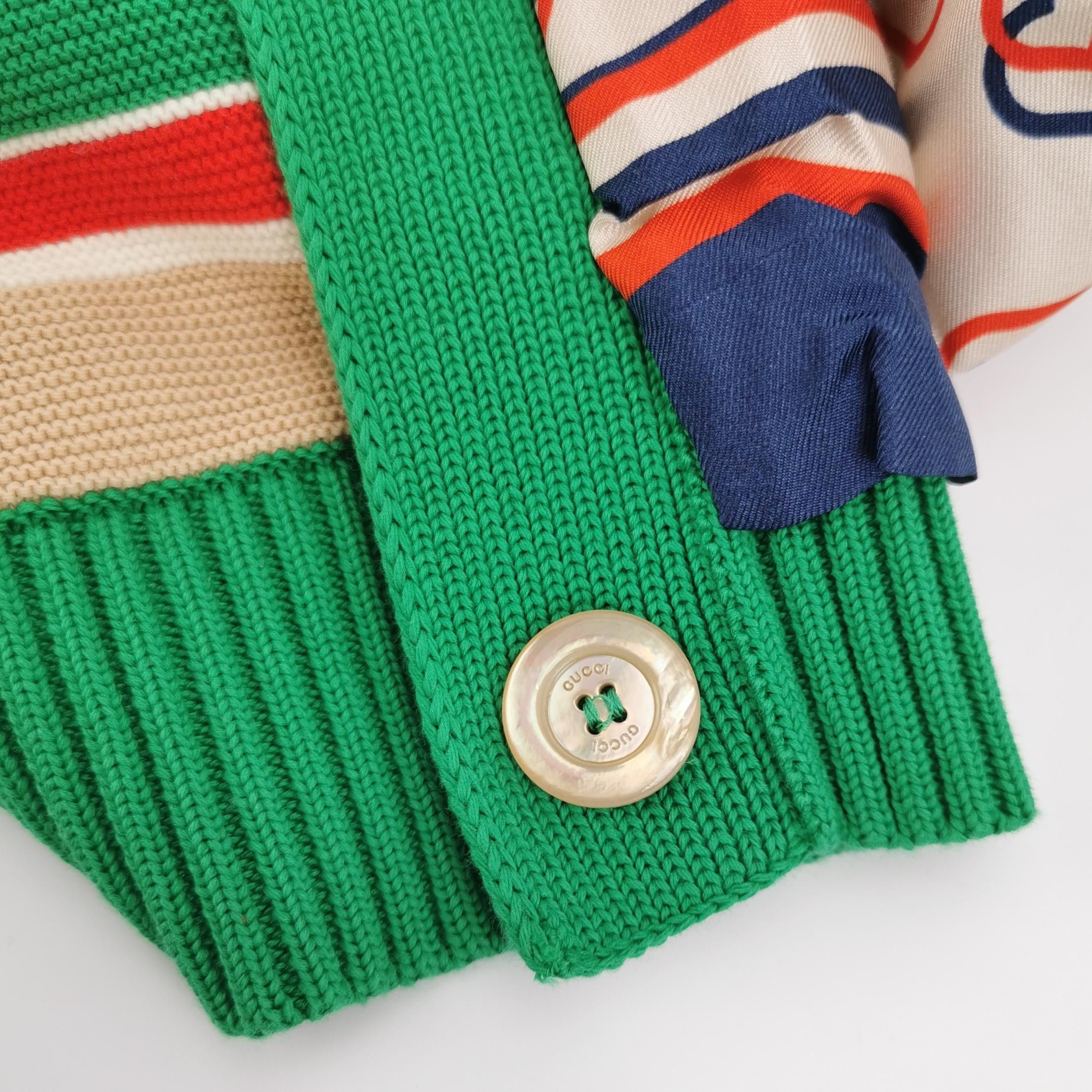 Gucci Gucci Striped Cotton Knit Jacket Size S Size US S / EU 44-46 / 1 - 7 Thumbnail