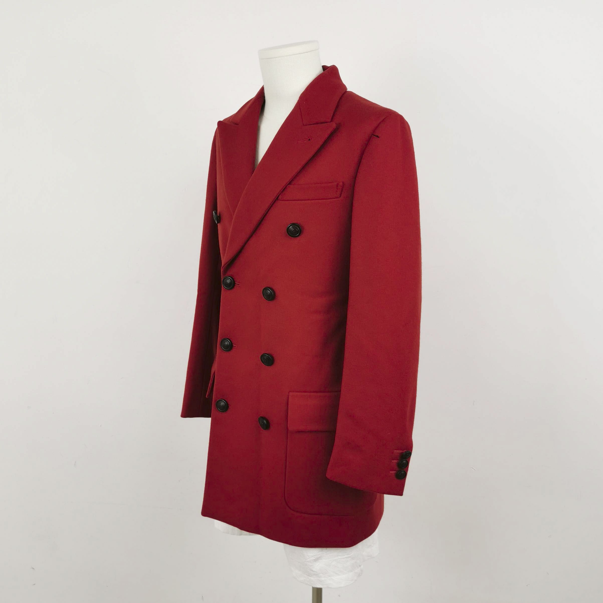Gucci Gucci Red Wool Cashmere Double Breasted Coat US S Size US S / EU 44-46 / 1 - 2 Thumbnail