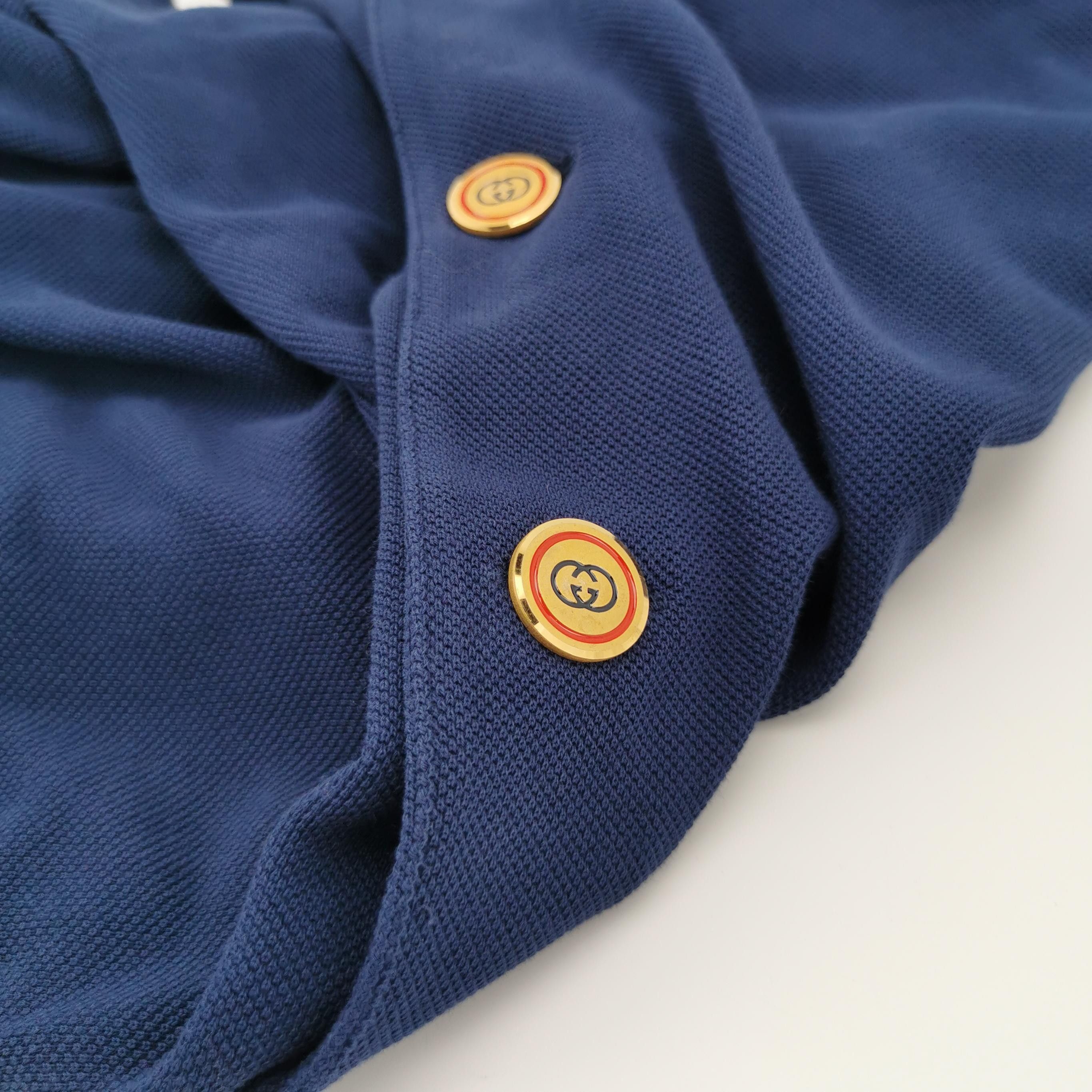 Gucci Gucci Crest Button Long Sleeve Polo Size L Size US L / EU 52-54 / 3 - 4 Thumbnail
