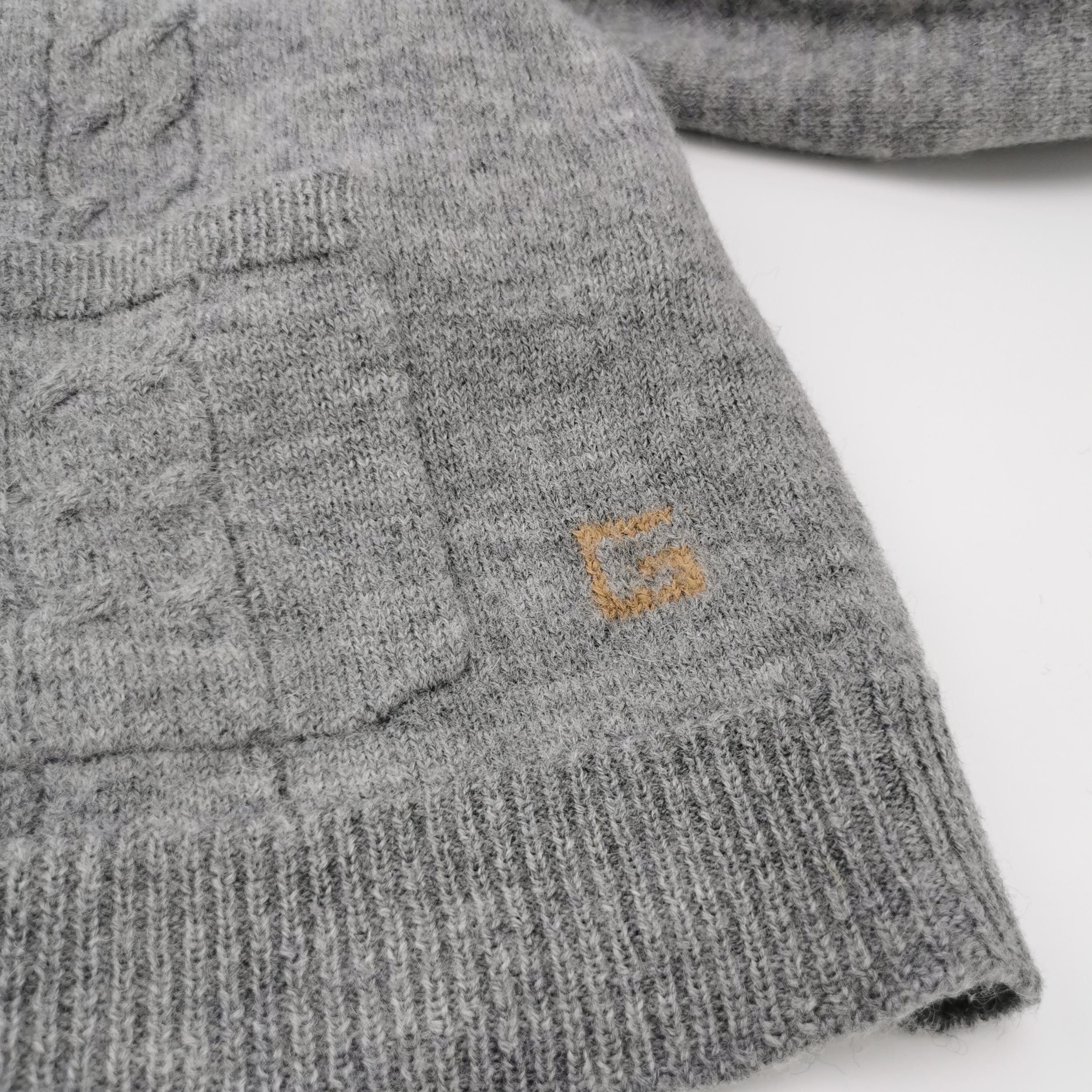 Gucci Gucci Gray Wool V-Neck Cardigan Size US S Size US S / EU 44-46 / 1 - 4 Thumbnail