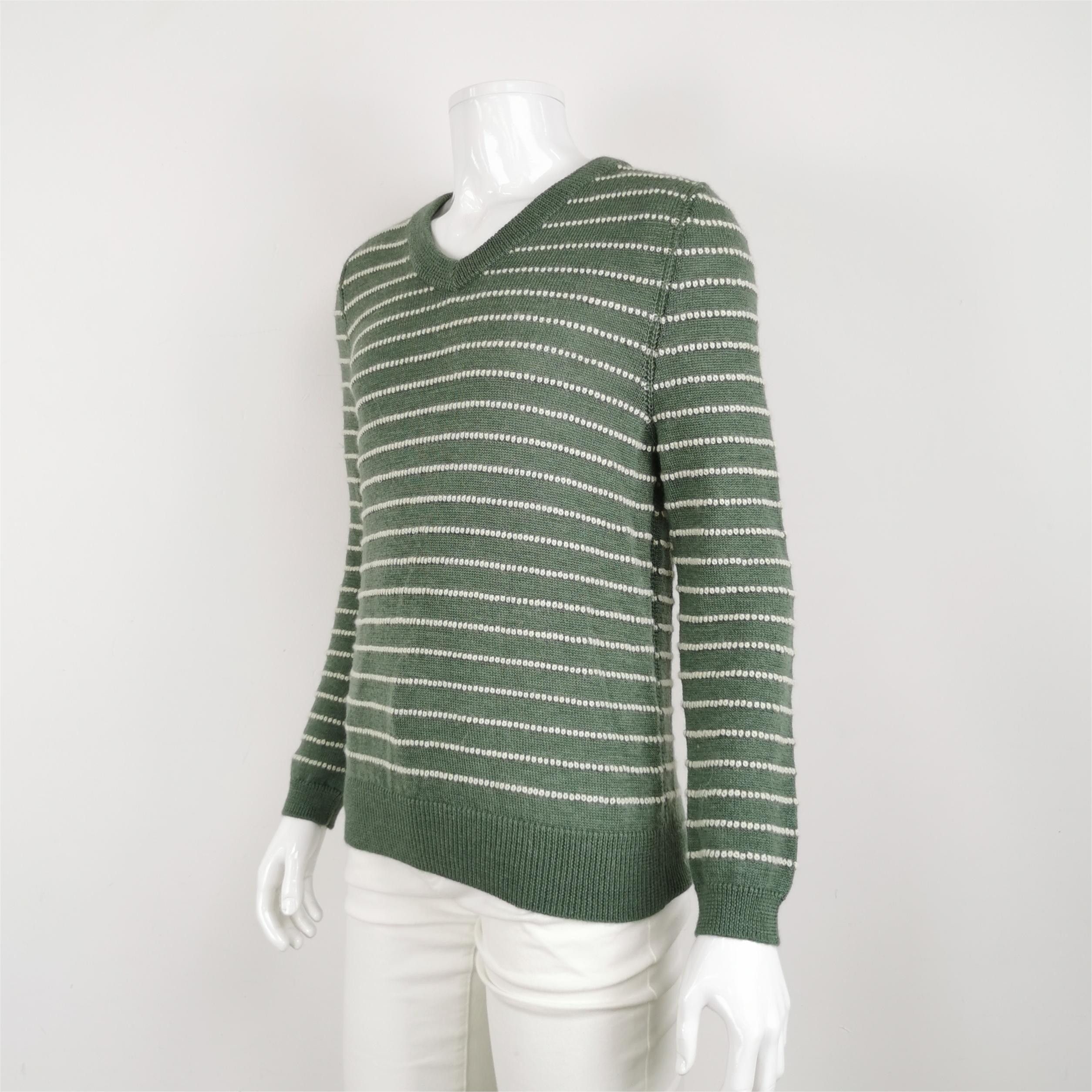 Gucci Gucci Alpaca Wool V-Neck Striped Sweater L Size US L / EU 52-54 / 3 - 2 Thumbnail
