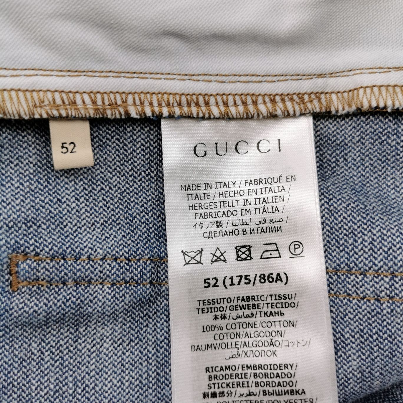 Gucci Gucci Embroidered Denim Shorts Size 36 Size US 36 / EU 52 - 7 Thumbnail