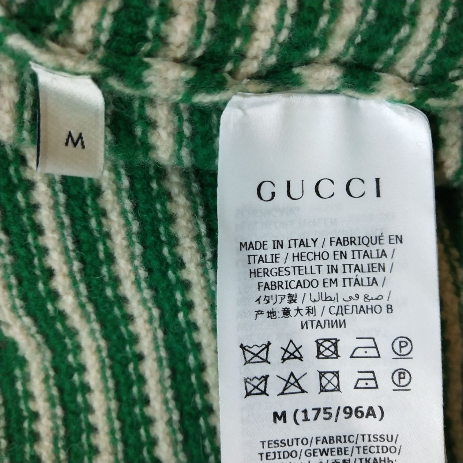 Gucci Gucci Striped V-Neck Wool Sweater Size M Size US M / EU 48-50 / 2 - 7 Thumbnail