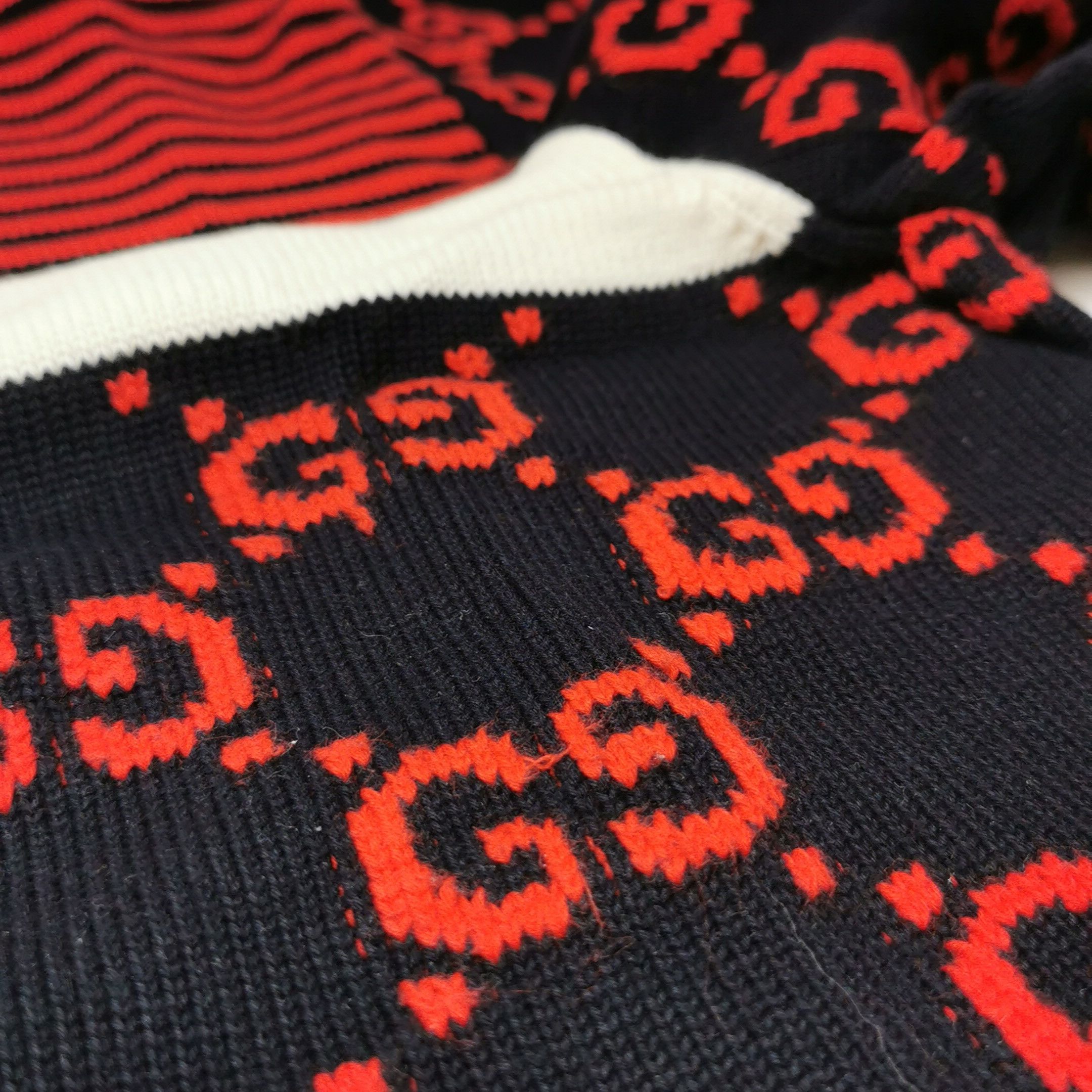 Gucci Gucci GG Monogram Stripe Cotton Sweater L Size US L / EU 52-54 / 3 - 9 Thumbnail