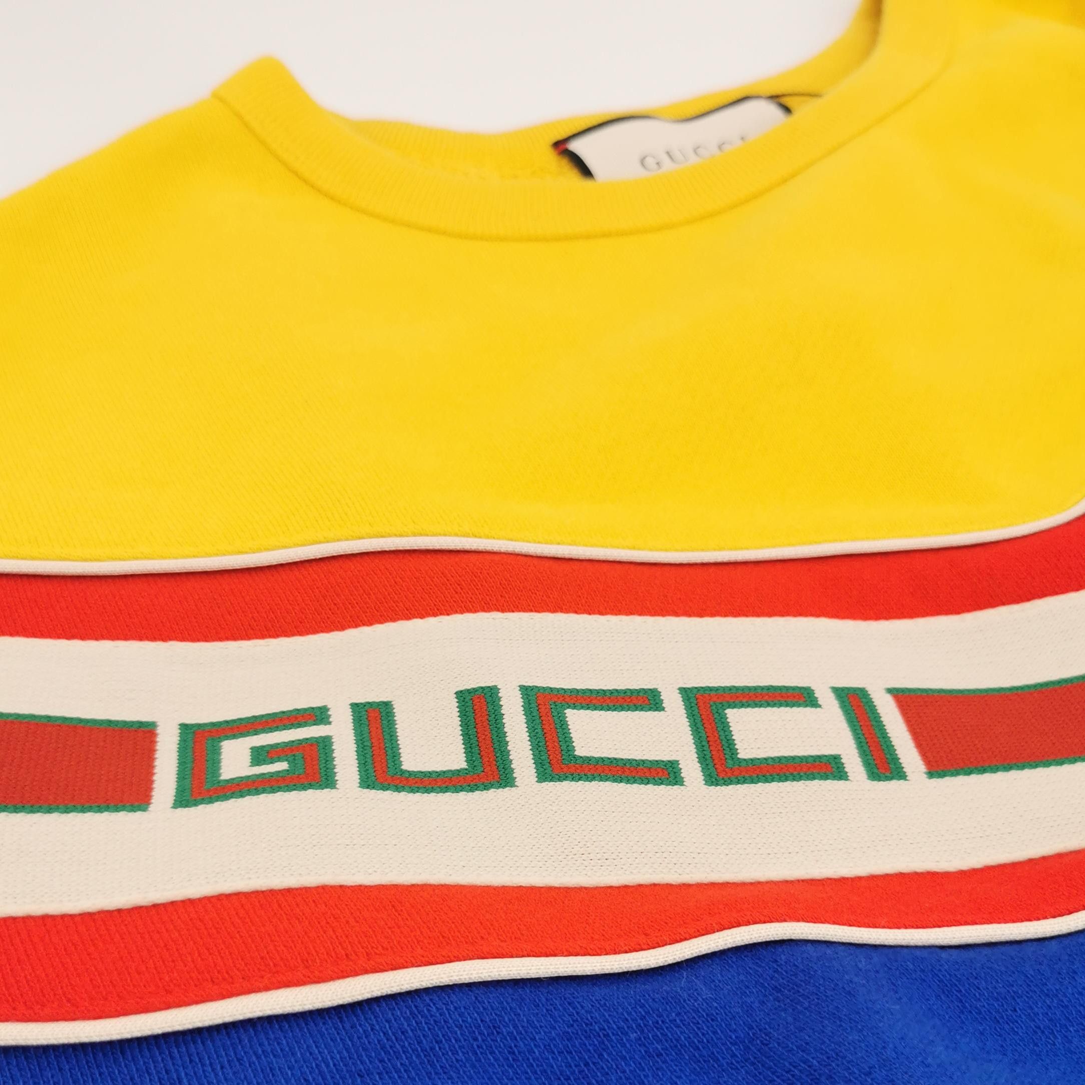 Gucci Gucci Colorblock Chevron Logo Sweatshirt Size M Size US M / EU 48-50 / 2 - 4 Thumbnail