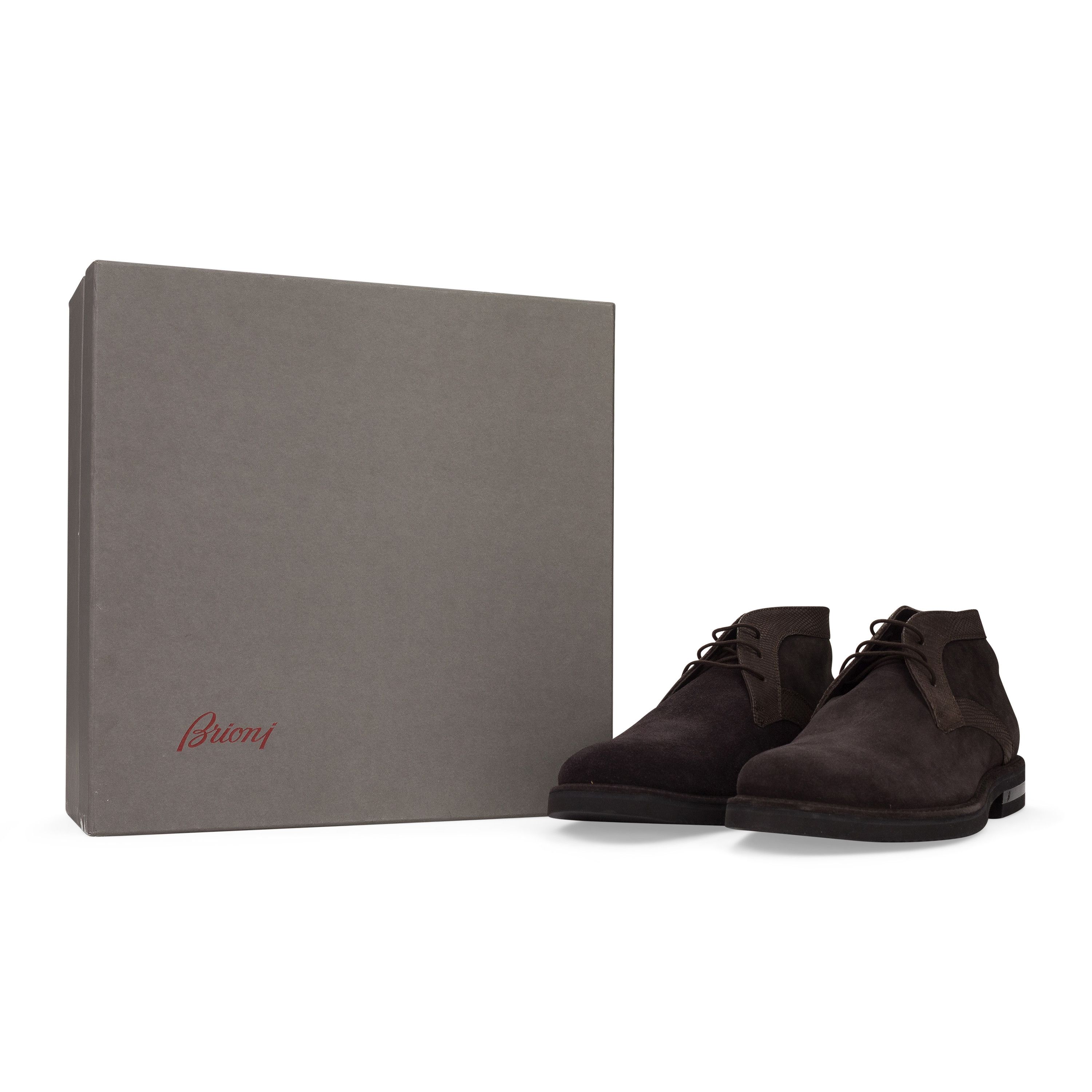 Brioni BROWN VELOUR CALF GENUINE LEATHER OXFORDS SIZE 9 Size US 9 / EU 42 - 8 Thumbnail