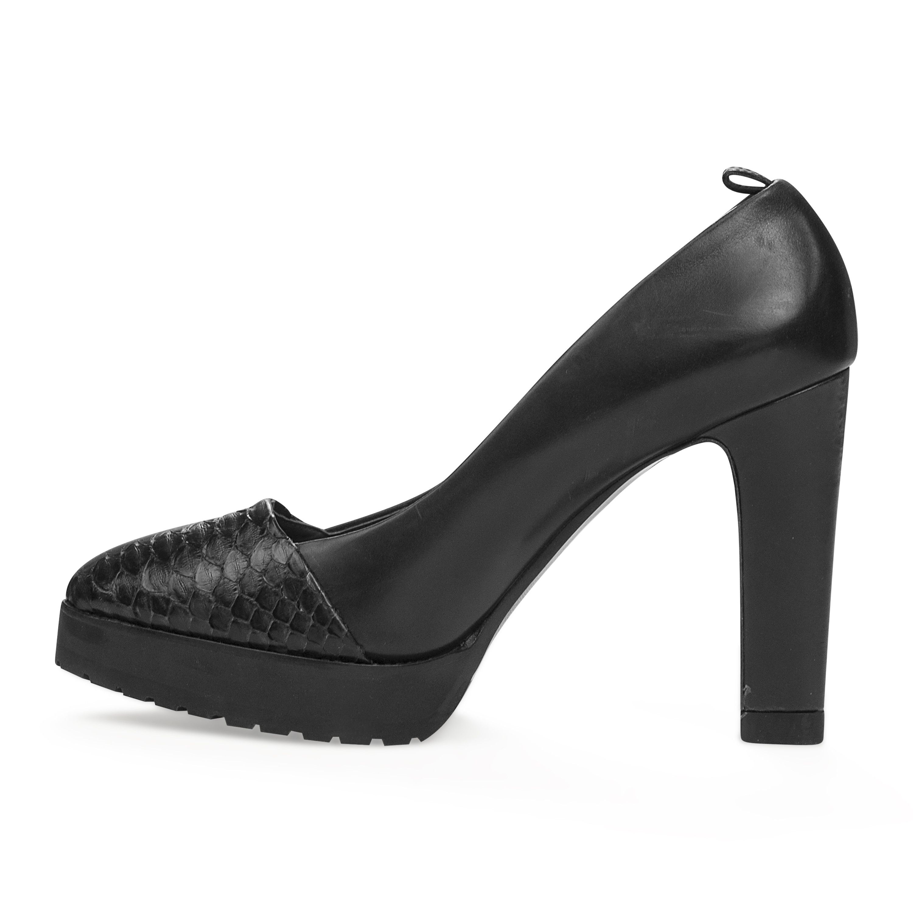 Brunello Cucinelli NEW PYTHON LEATHER DARK NAVY PUMPS & HEELS SIZE 41 Size US 11 / IT 41 - 2 Thumbnail