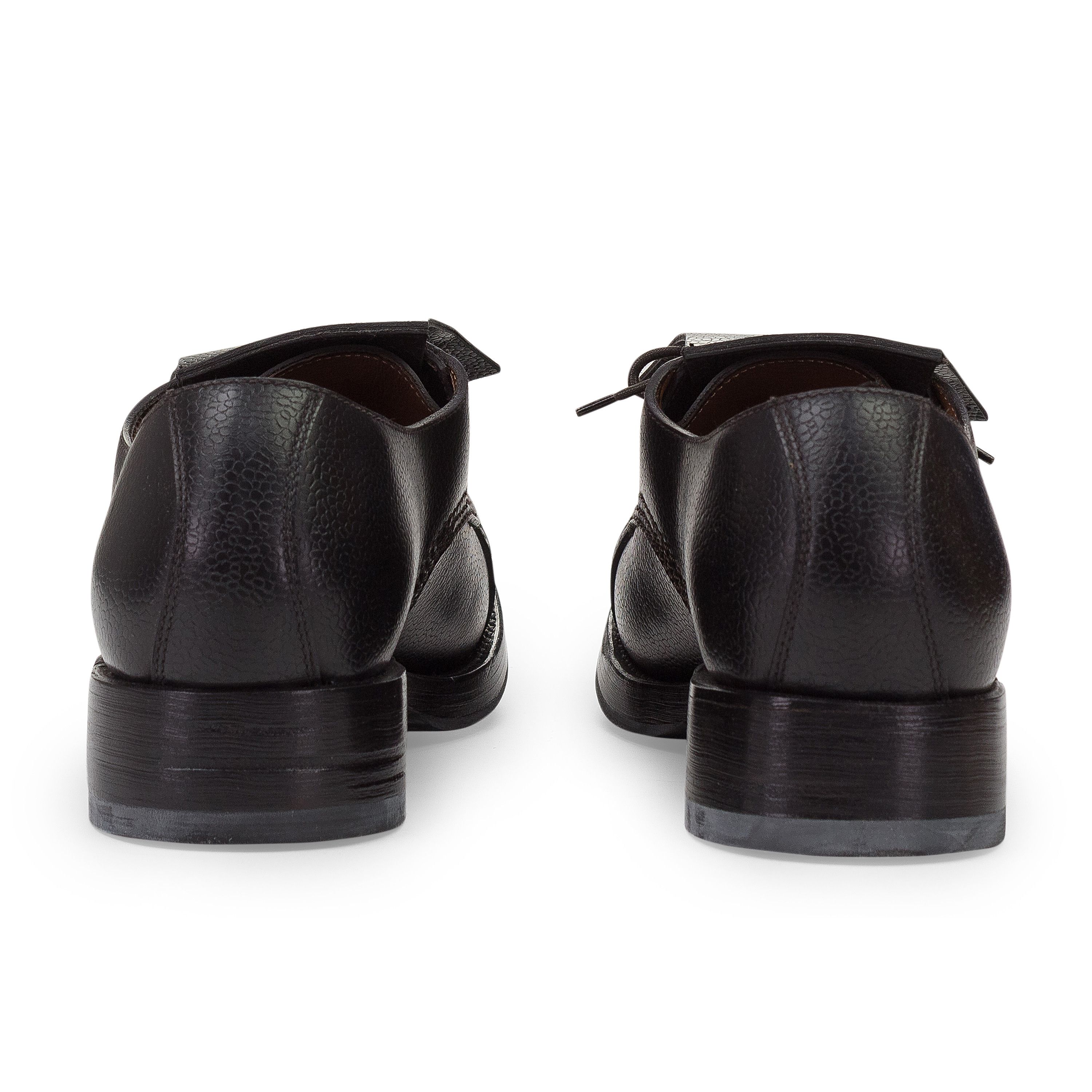 Ermenegildo Zegna BLACK FLAP OVER LACEUP OXFORDS SIZE 10 Size US 10 / EU 43 - 6 Thumbnail