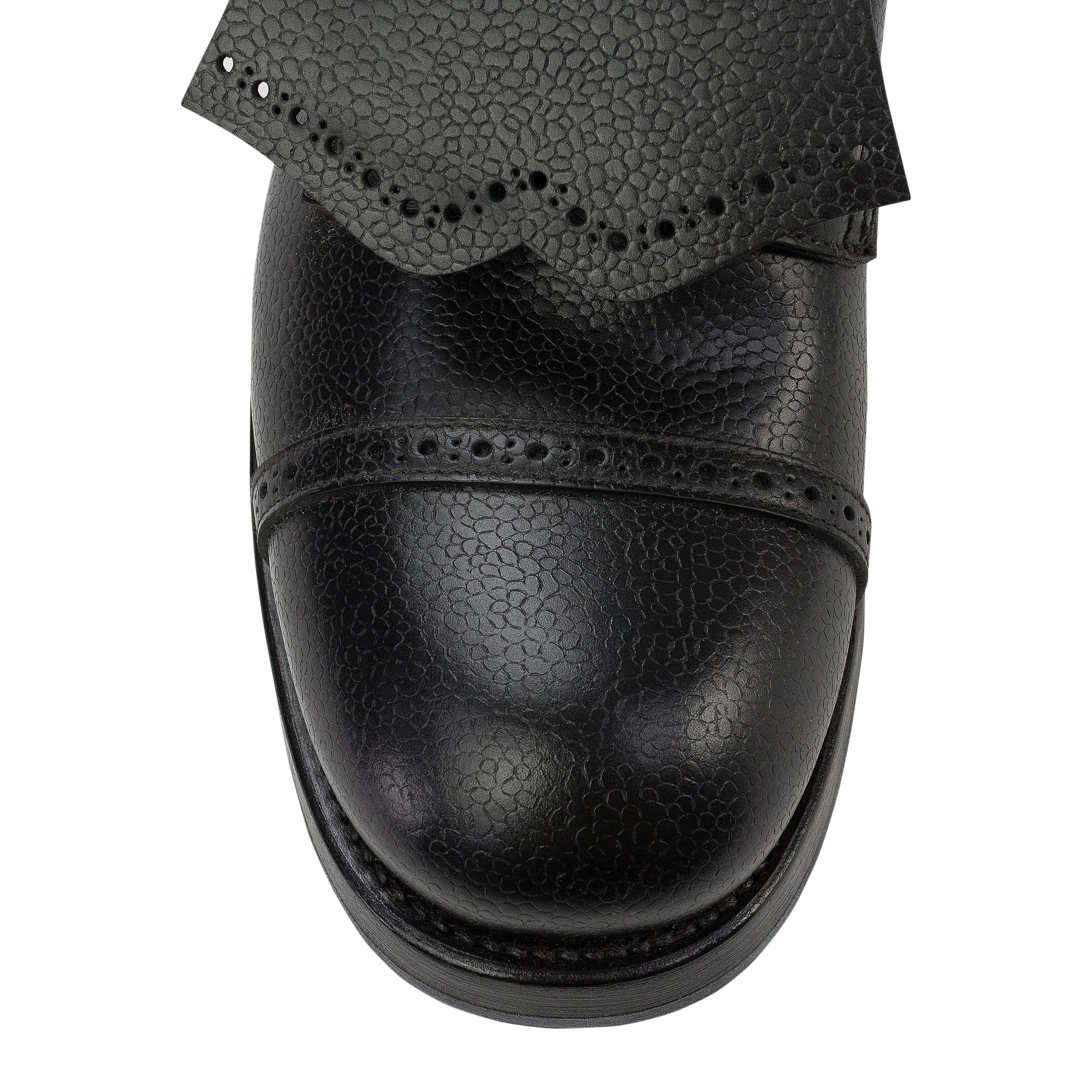 Ermenegildo Zegna BLACK FLAP OVER LACEUP OXFORDS SIZE 10 Size US 10 / EU 43 - 8 Thumbnail