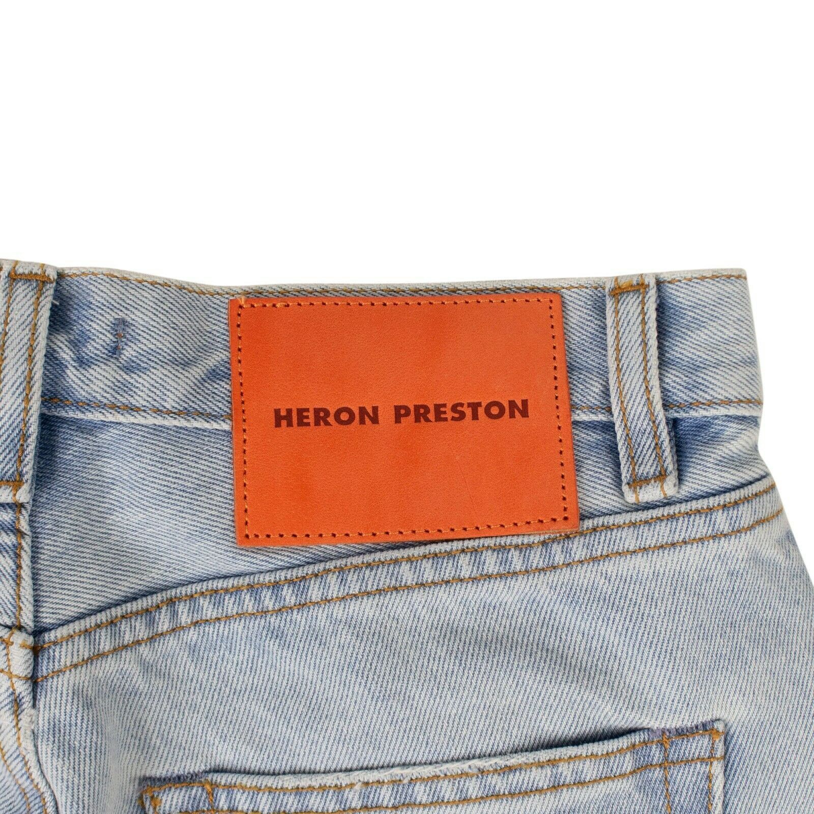 Heron Preston Light Blue Cotton Slim Denim Pants Size 26 Size 26" / US 2 / IT 38 - 8 Thumbnail