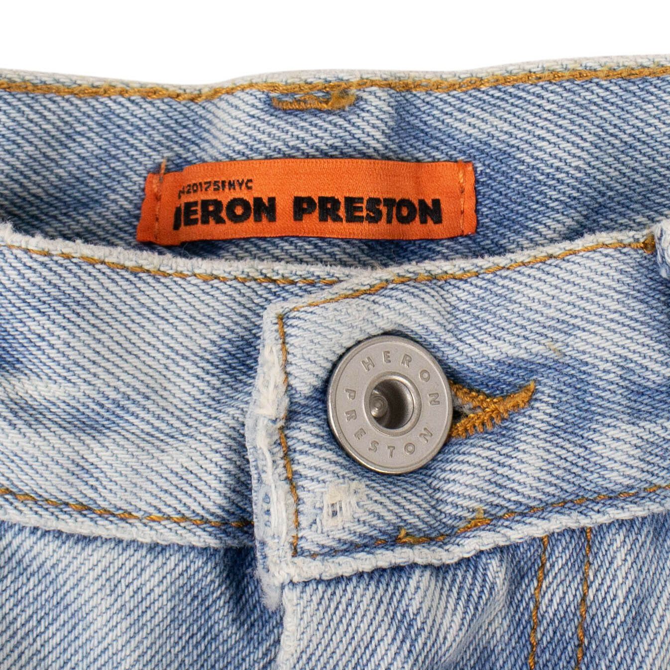 Heron Preston Light Blue Cotton Slim Denim Pants Size 26 Size 26" / US 2 / IT 38 - 5 Thumbnail