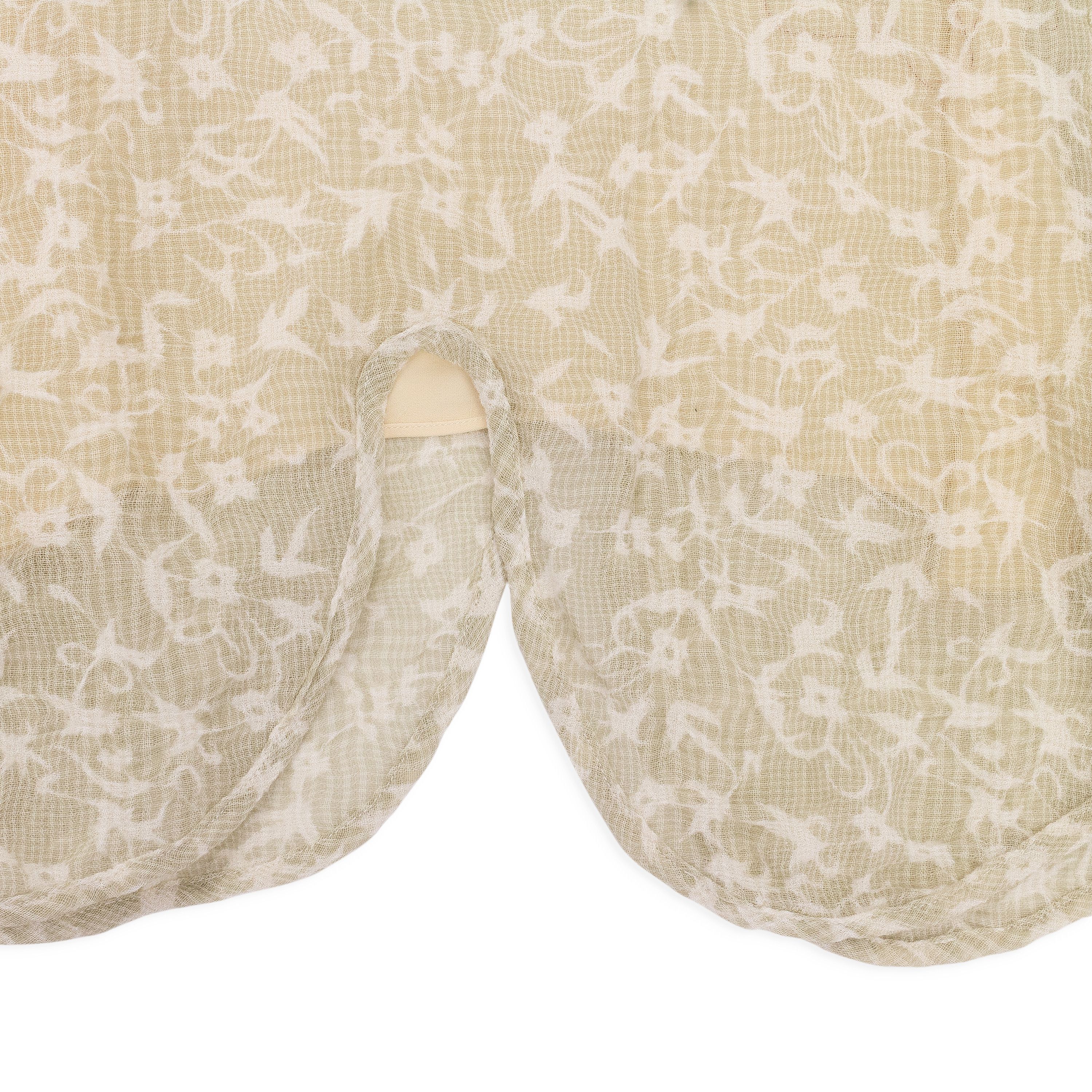 Jordan Brand GREEN/WHITE/BEIGE WISPY FLARED LEG STRAIGHT TROUSERS SIZE S Size 28" / US 6 / IT 42 - 5 Thumbnail