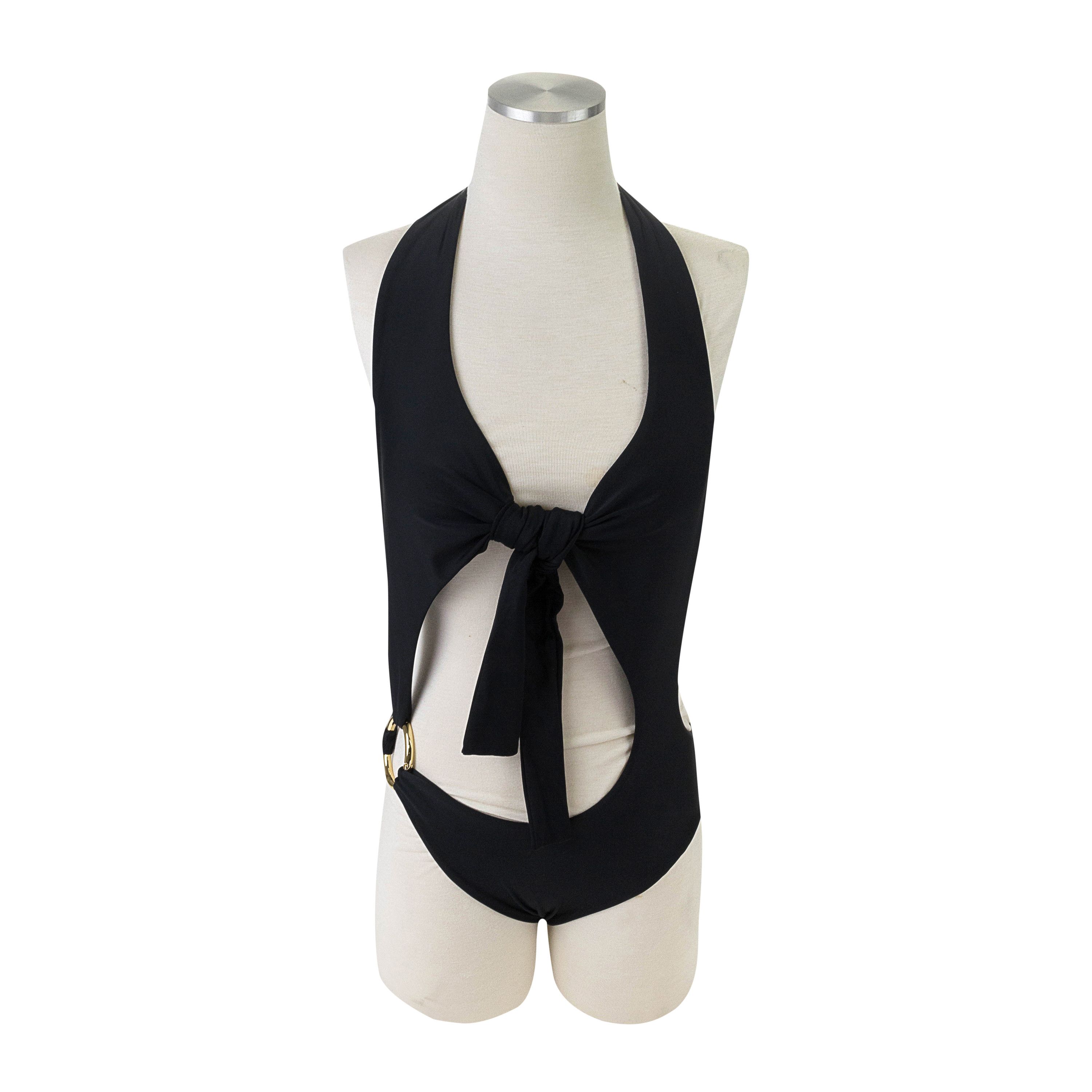 Louisa Ballou VORTEX BLACK ONE-PIECE SWIMSUIT SIZE L Size US 34 / EU 50 - 3 Thumbnail