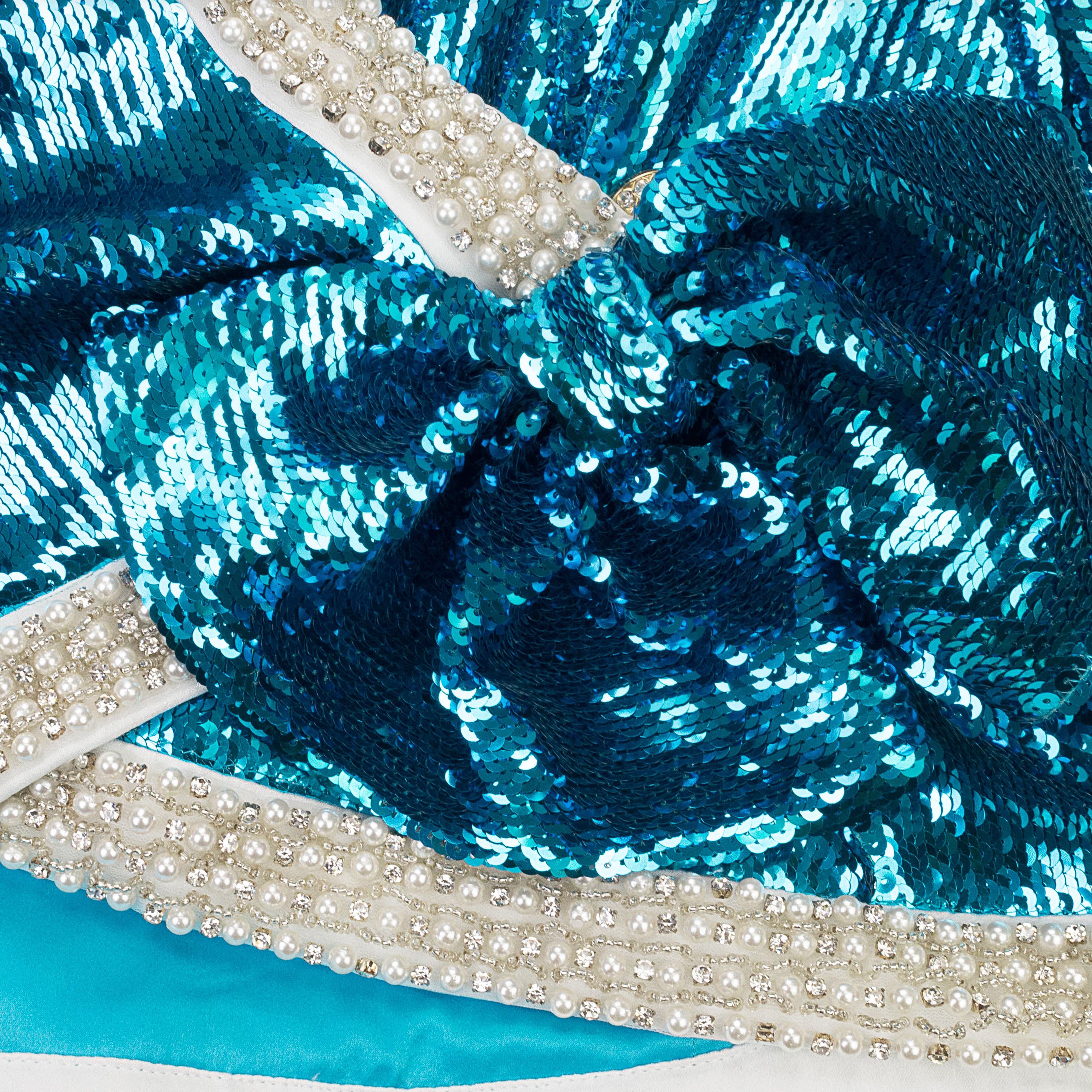Rodarte SEQUINED TEAL WRAP JACKET SIZE S Size S / US 4 / IT 40 - 5 Thumbnail