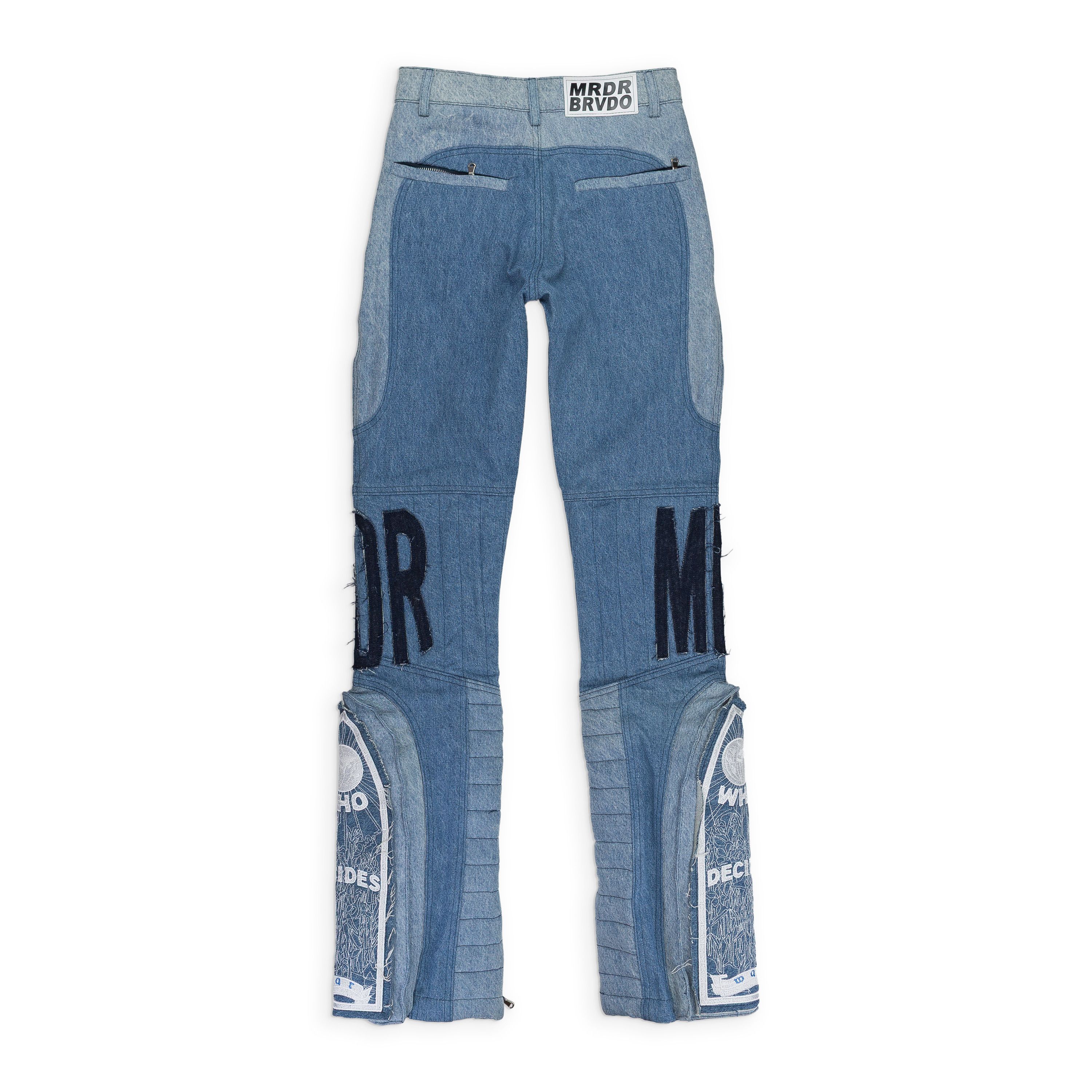 Who Decides War Indigo Mrdr Moto Denim Jeans Size 24 Size US 26 / EU 42 - 2 Thumbnail