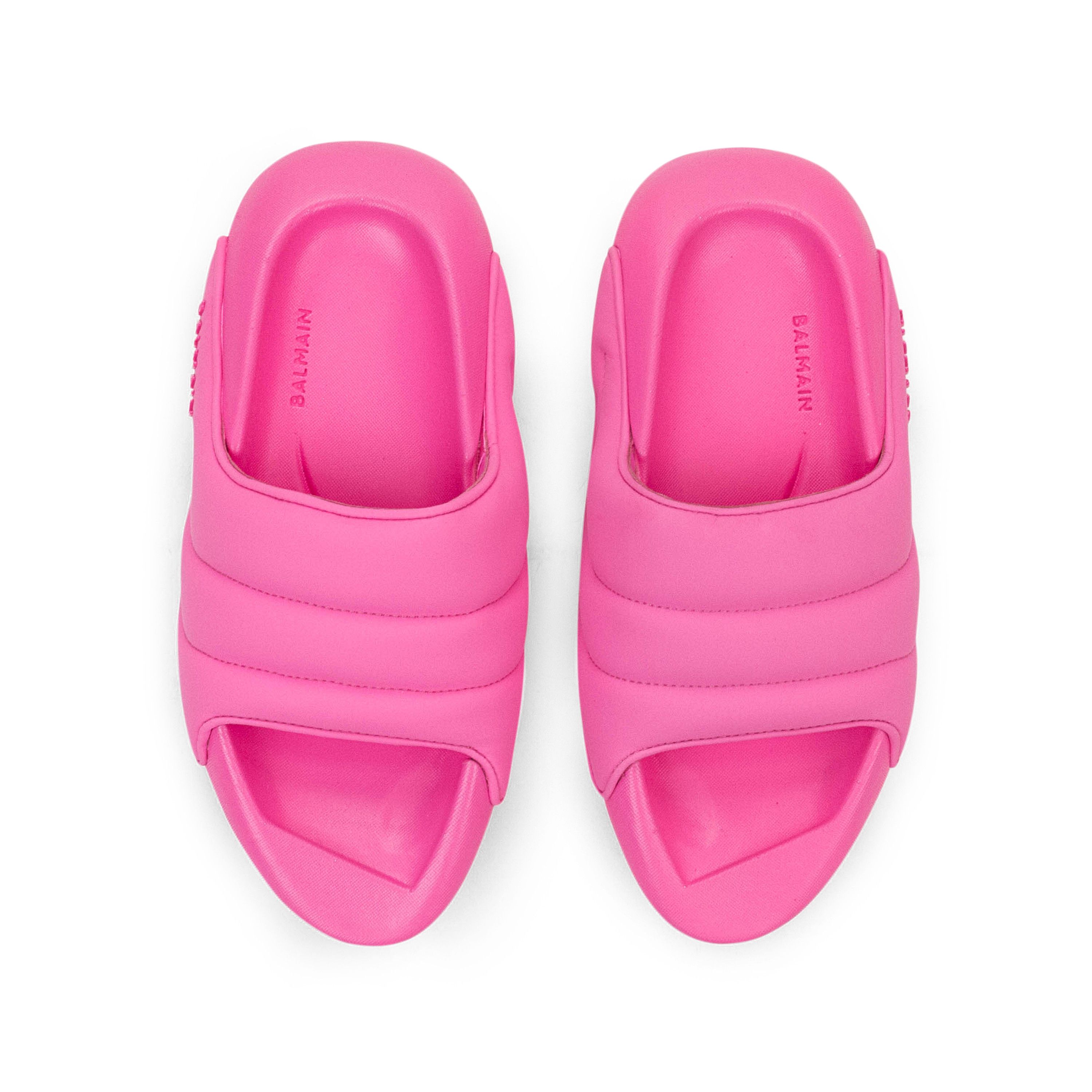 Balmain Pink Quilted B-IT Mules Size 36 Size US 6 / IT 36 - 4 Thumbnail