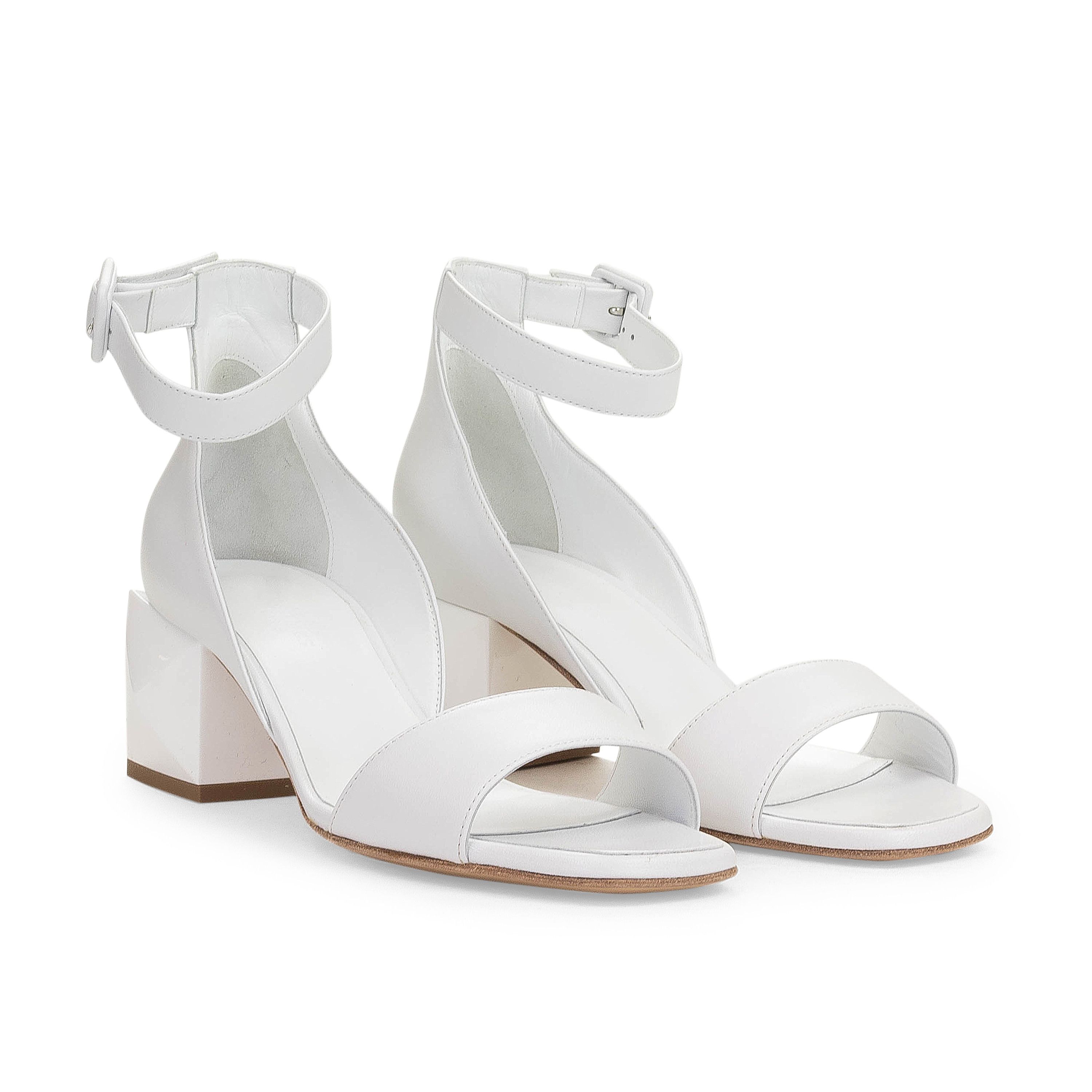 Hermes NIB HERMÈS White Choc Blanc Sandals Size 6.5/36.5 Size US 6.5 / IT 36.5 - 5 Thumbnail