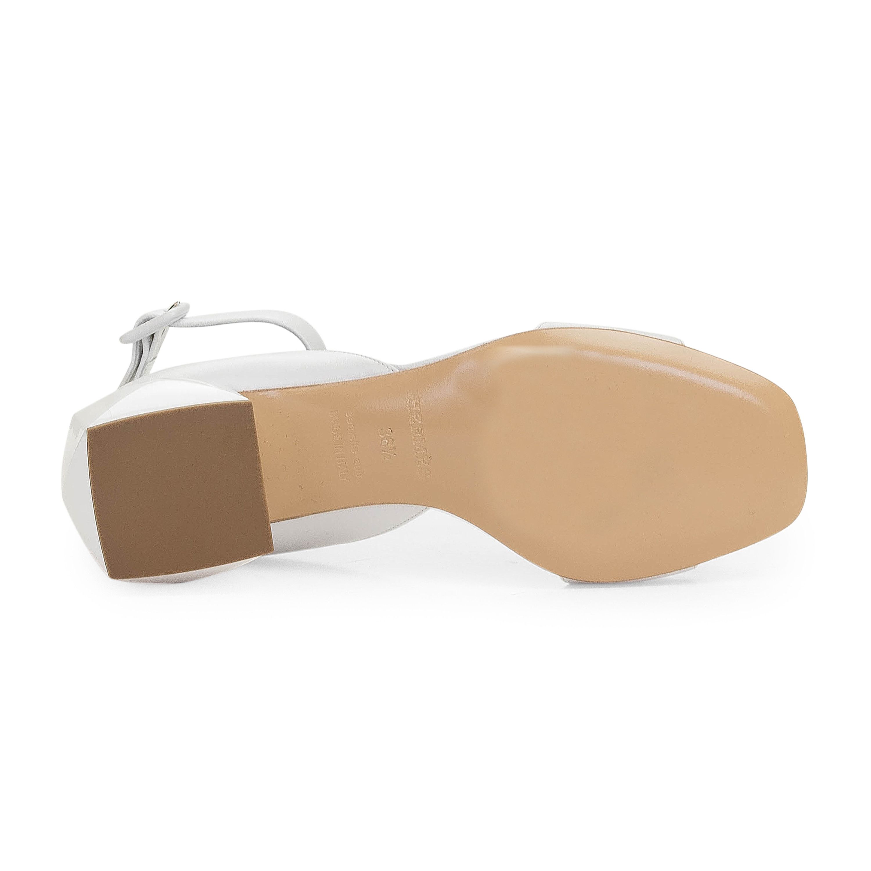 Hermes NIB HERMÈS White Choc Blanc Sandals Size 6.5/36.5 Size US 6.5 / IT 36.5 - 3 Thumbnail
