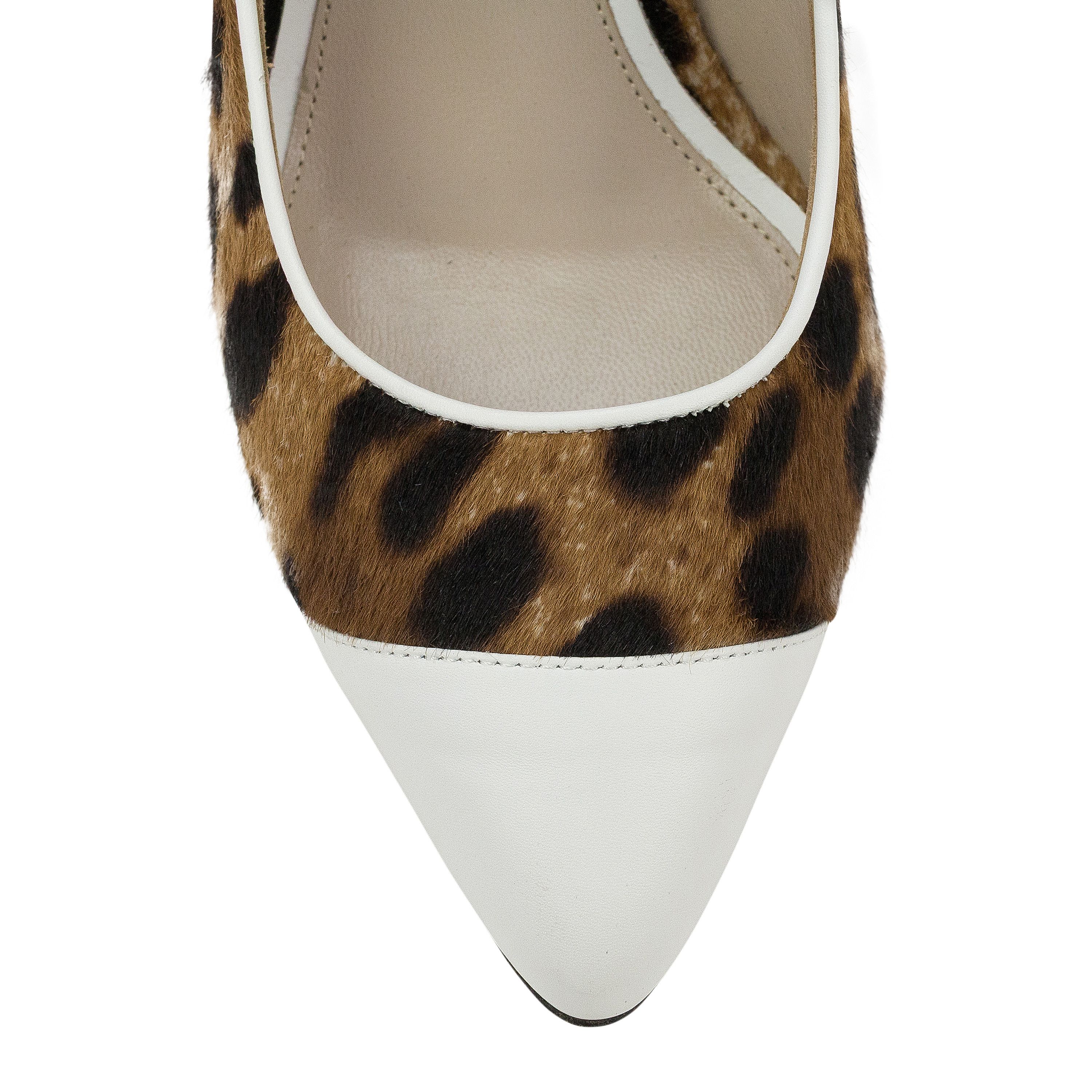 Jason Wu BROWN/WHITE LEOPARD HEELS SIZE 39.5 Size US 9.5 / IT 39.5 - 7 Thumbnail
