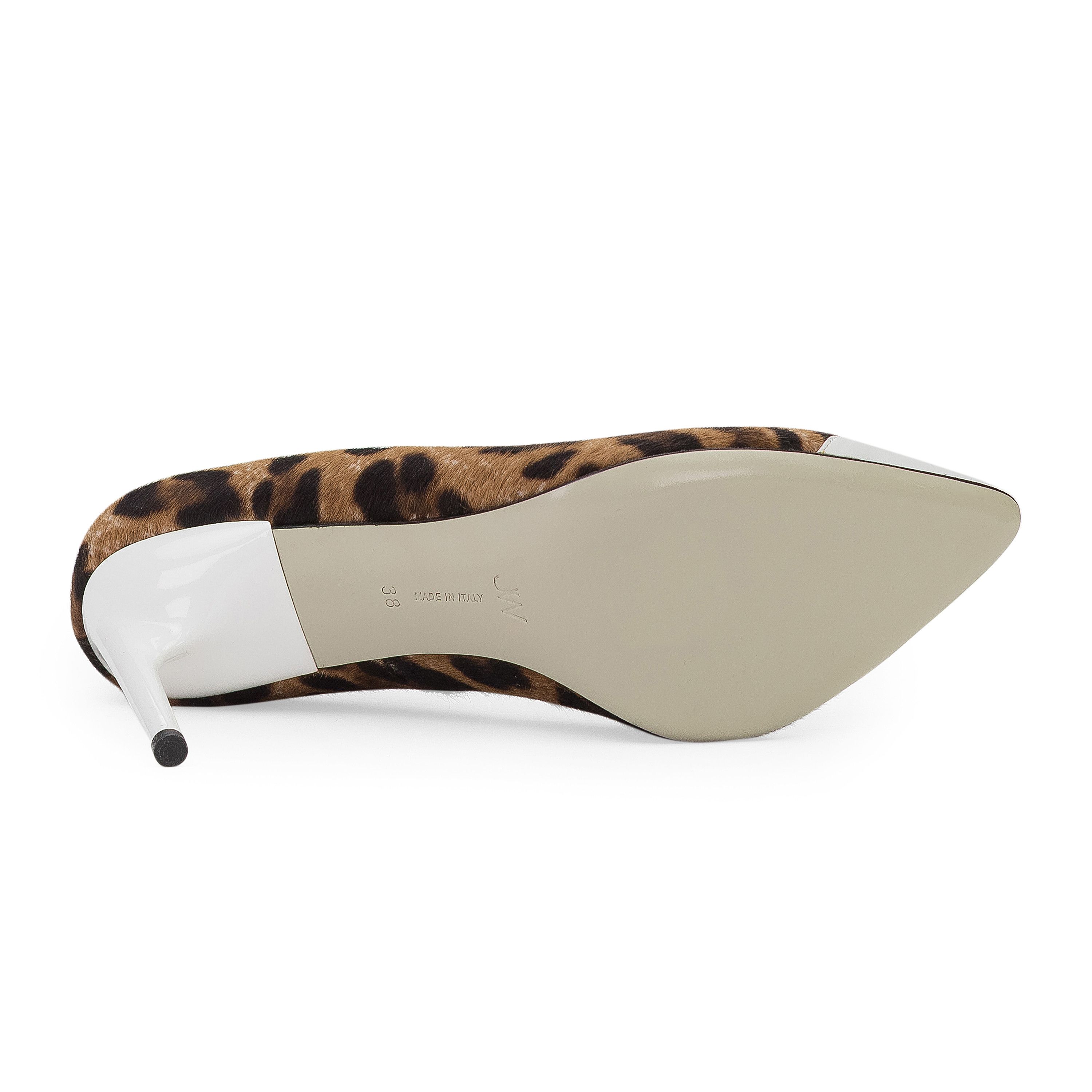 Jason Wu BROWN/WHITE LEOPARD HEELS SIZE 39.5 Size US 9.5 / IT 39.5 - 3 Thumbnail